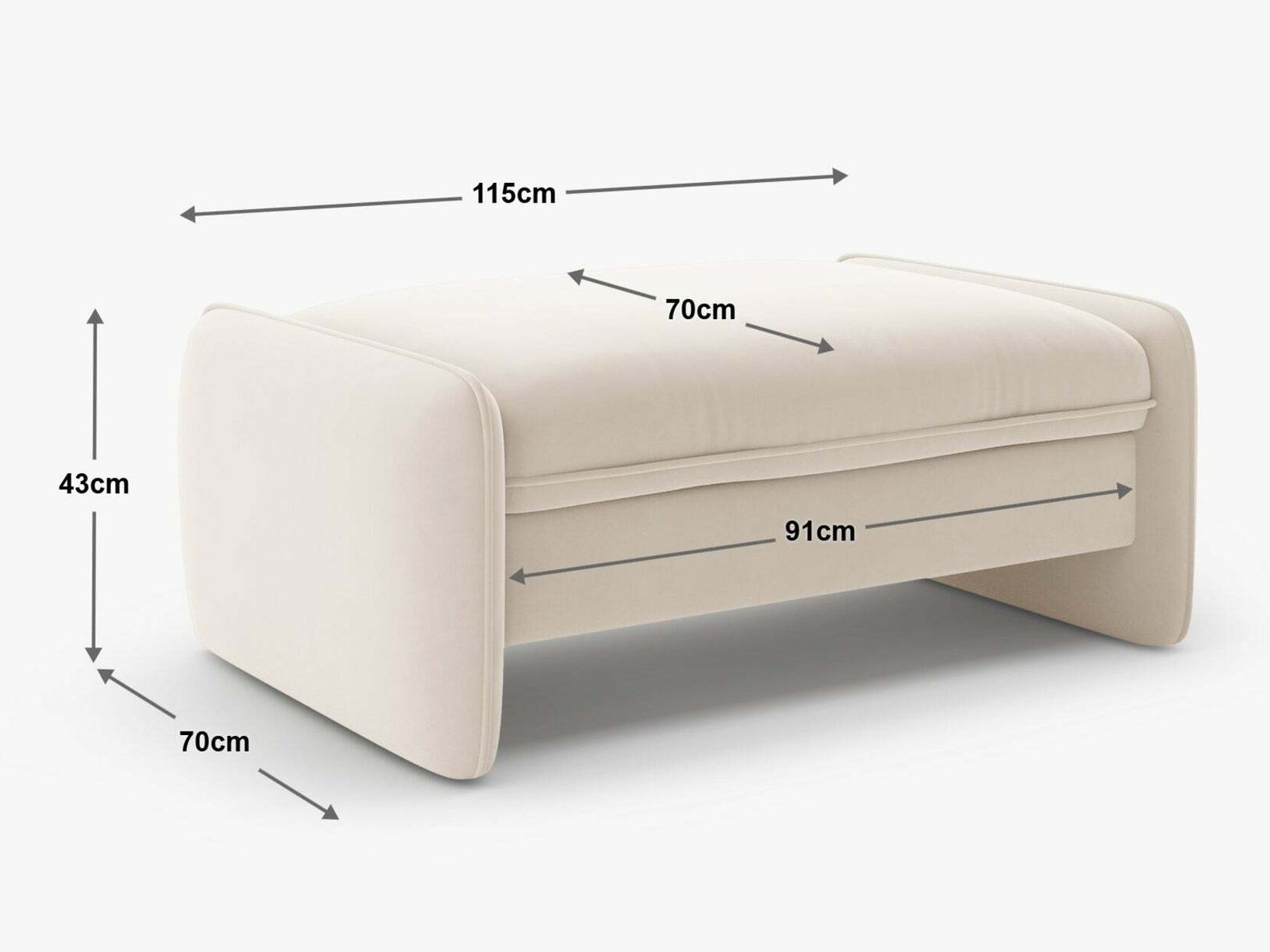 Verhoiltu penkki Romsero 103 (Magic Velvet 2282)