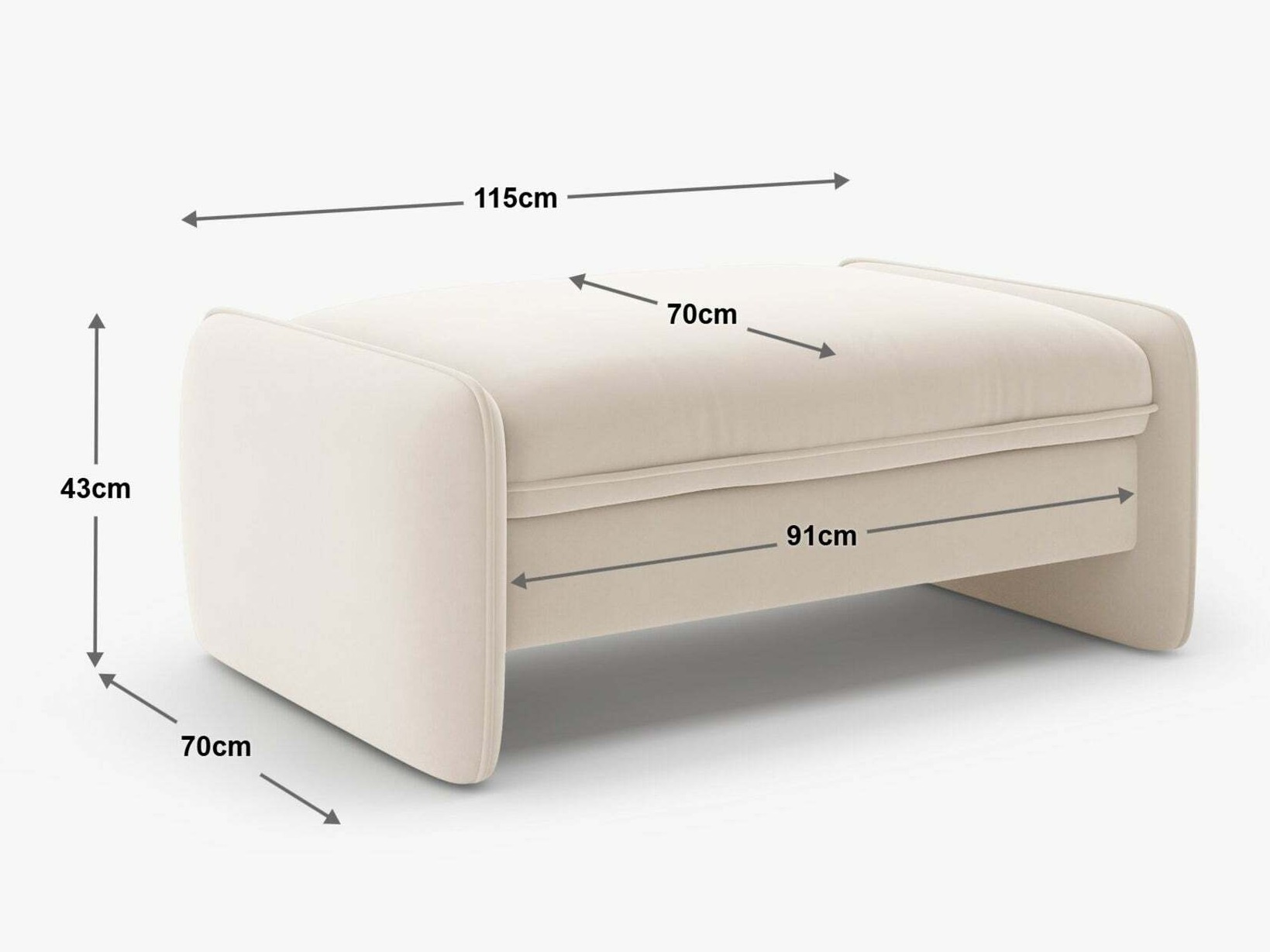 Verhoiltu penkki Romsero 103 (Magic Velvet 2285)