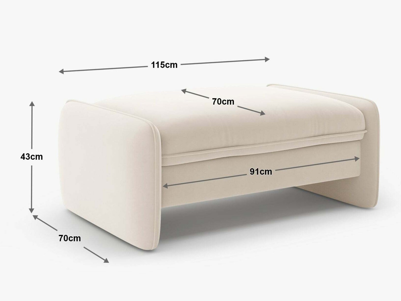 Verhoiltu penkki Romsero 103 (Magic Velvet 2296)