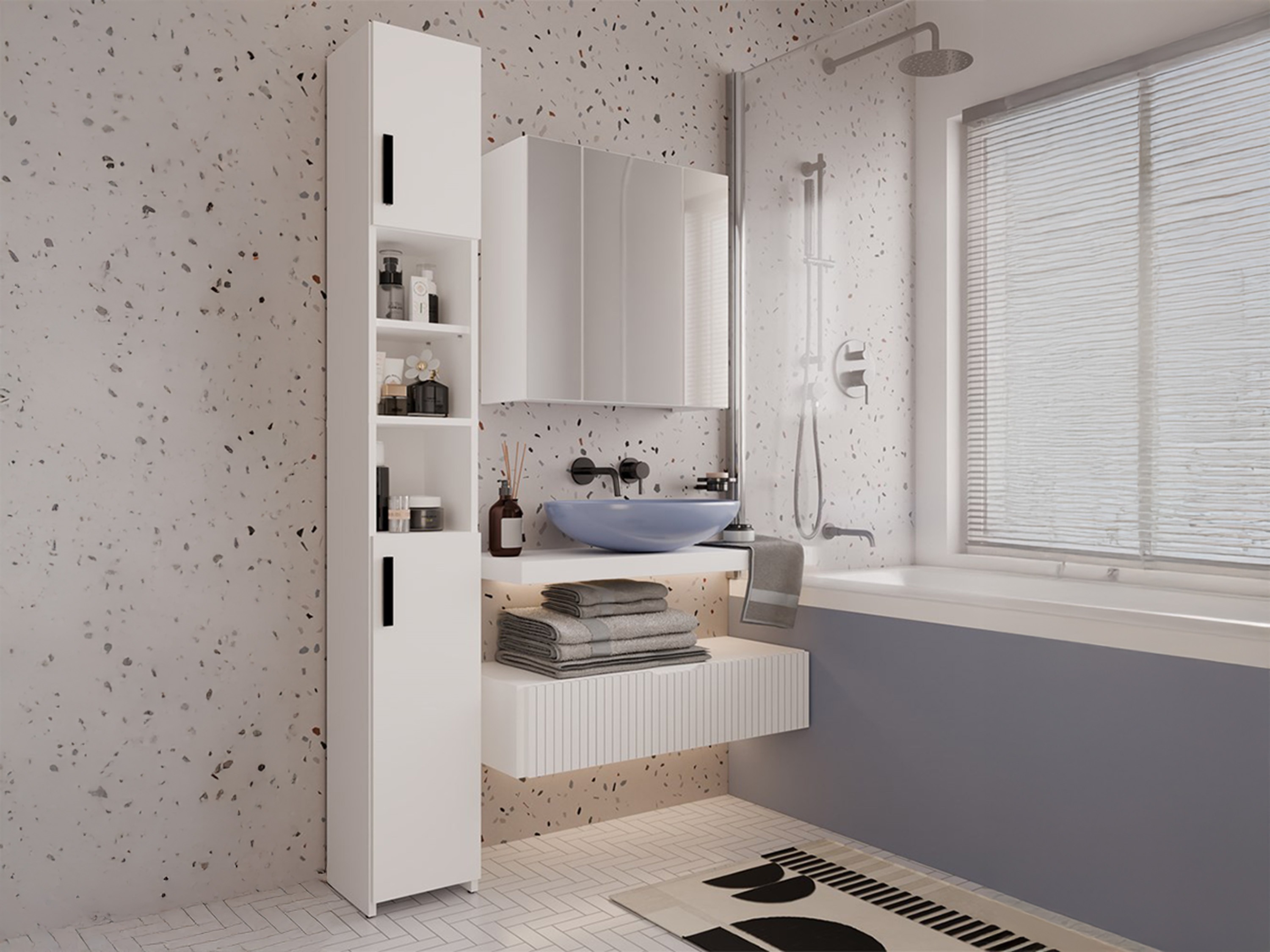 Pystymallinen kylpyhuonekaappi Mandeville 345