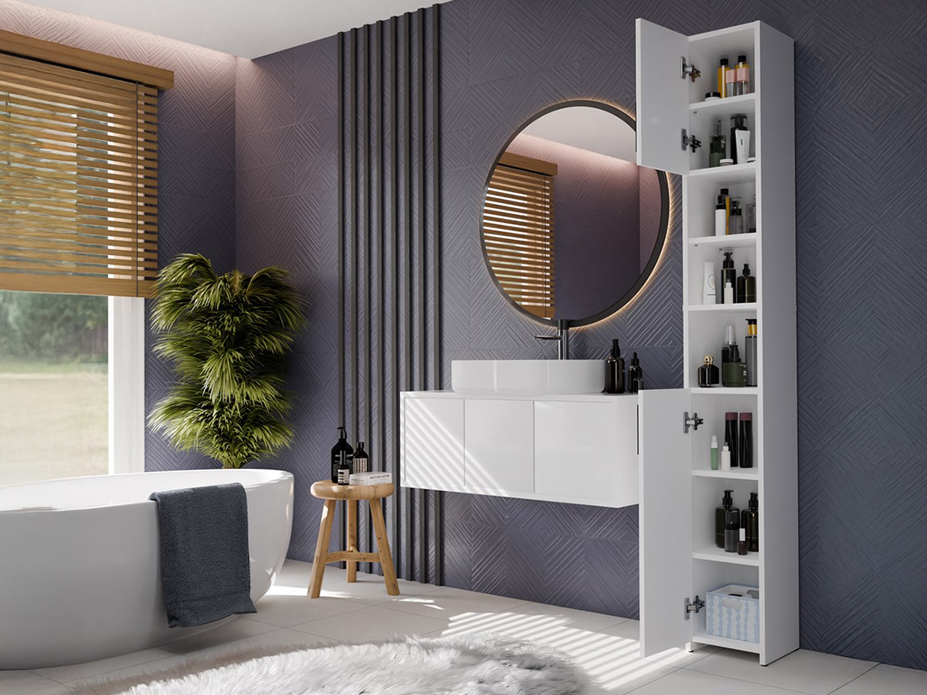 Pystymallinen kylpyhuonekaappi Mandeville 345