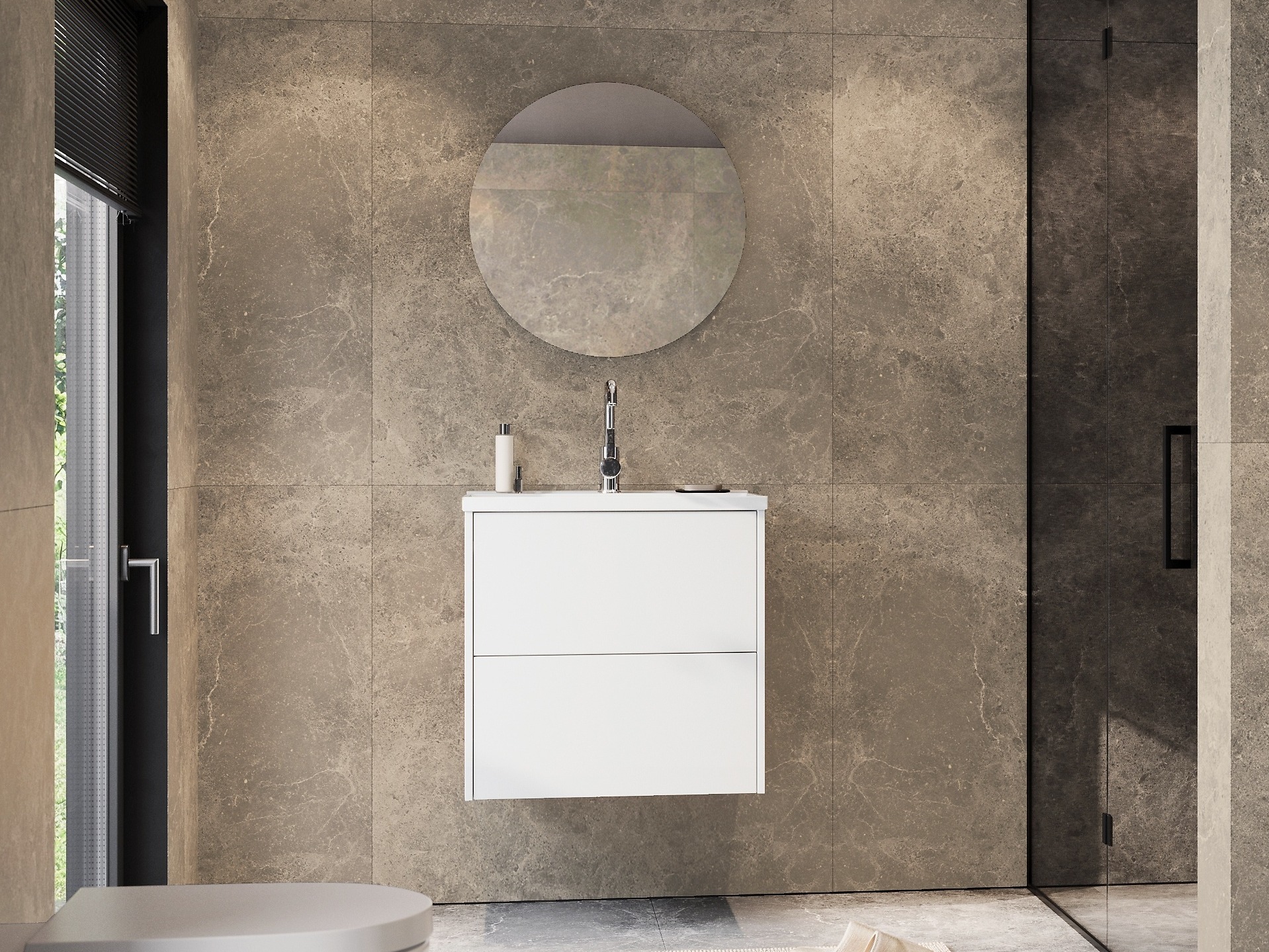 Kylpyhuoneen allasseinäkaappi Sacramento 522 (Valkoinen)