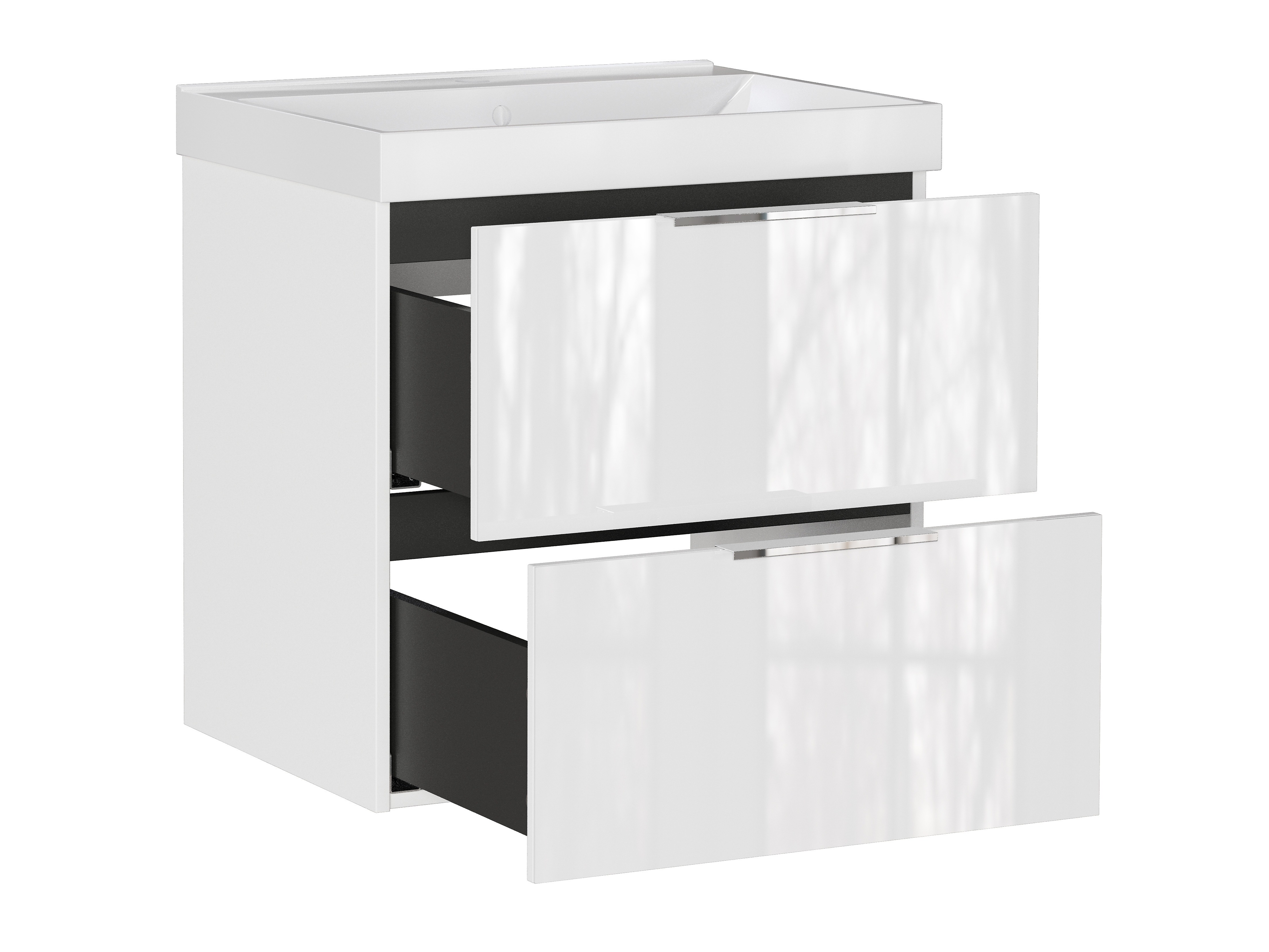 Kylpyhuoneen allasseinäkaappi Sacramento 527 (Kiiltävä valkoinen)