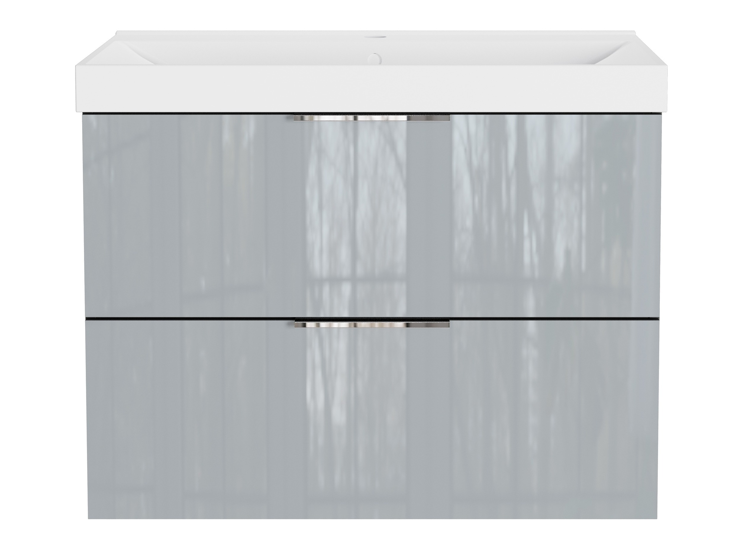 Kylpyhuoneen allasseinäkaappi Sacramento 528 (Kiiltävä harmaa)