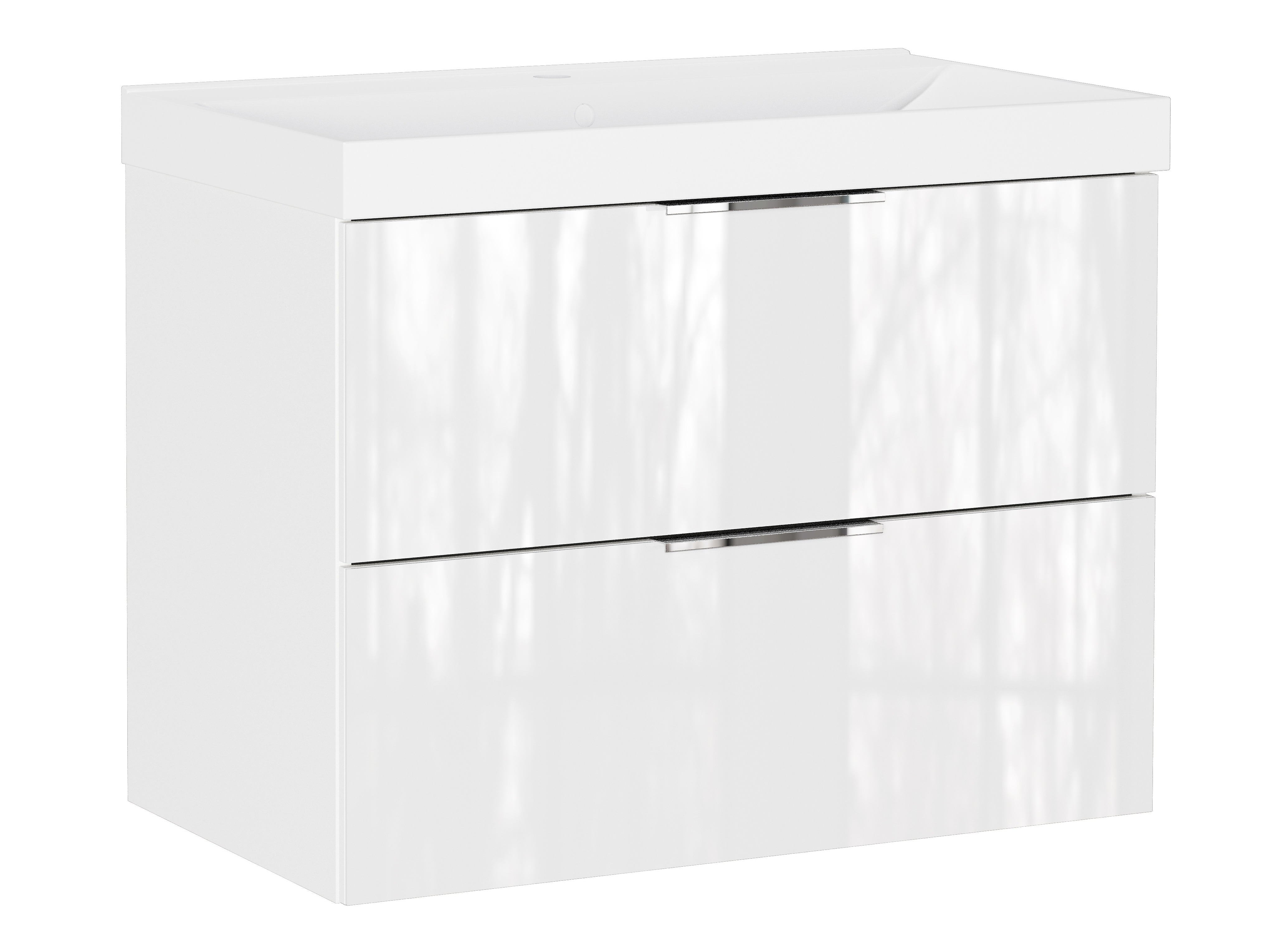 Kylpyhuoneen allasseinäkaappi Sacramento 528 (Kiiltävä valkoinen)