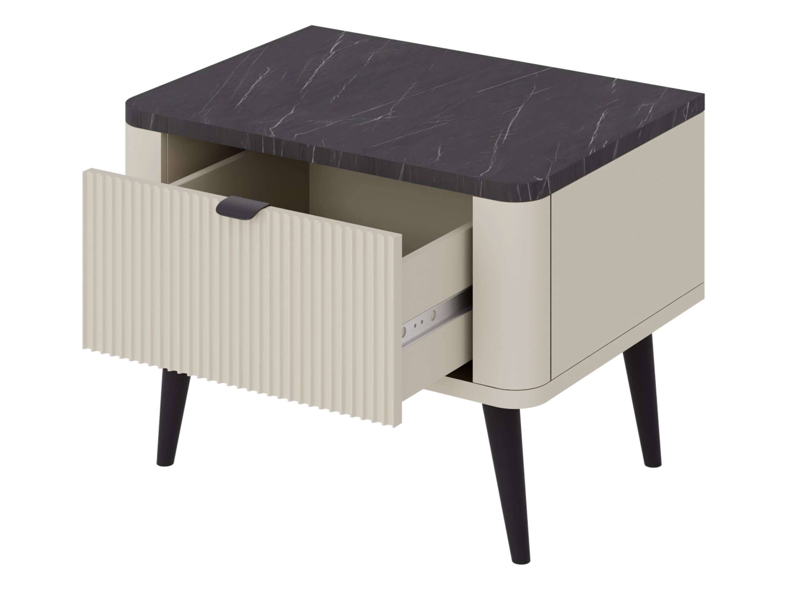 Yöpöytä Lufela 116 (Kashmir + Harmaa marmori)