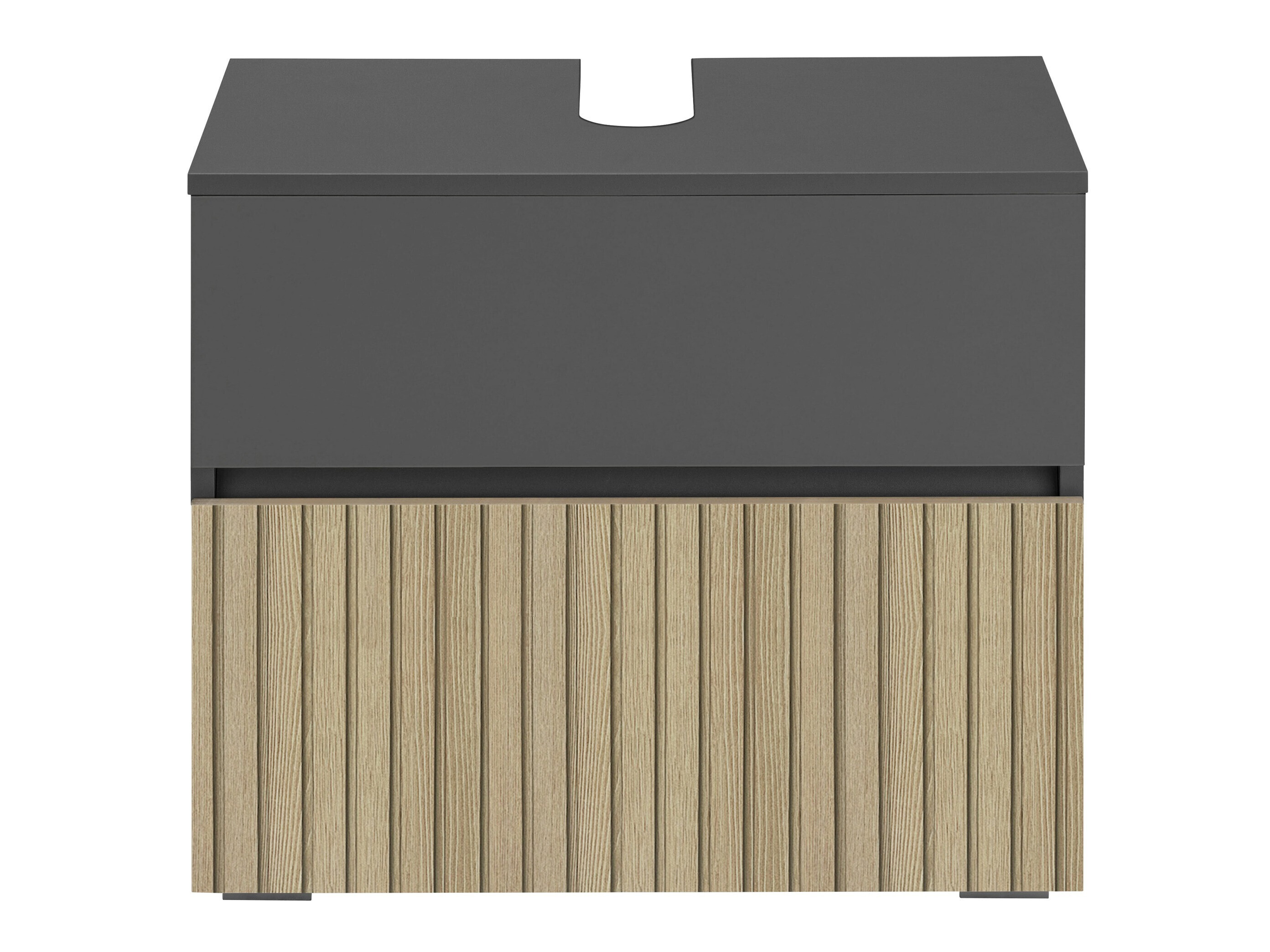 Pystymallinen kylpyhuoneen allaskaappi Soncamu 110 (Antrasiitti + Vaalea tammi)