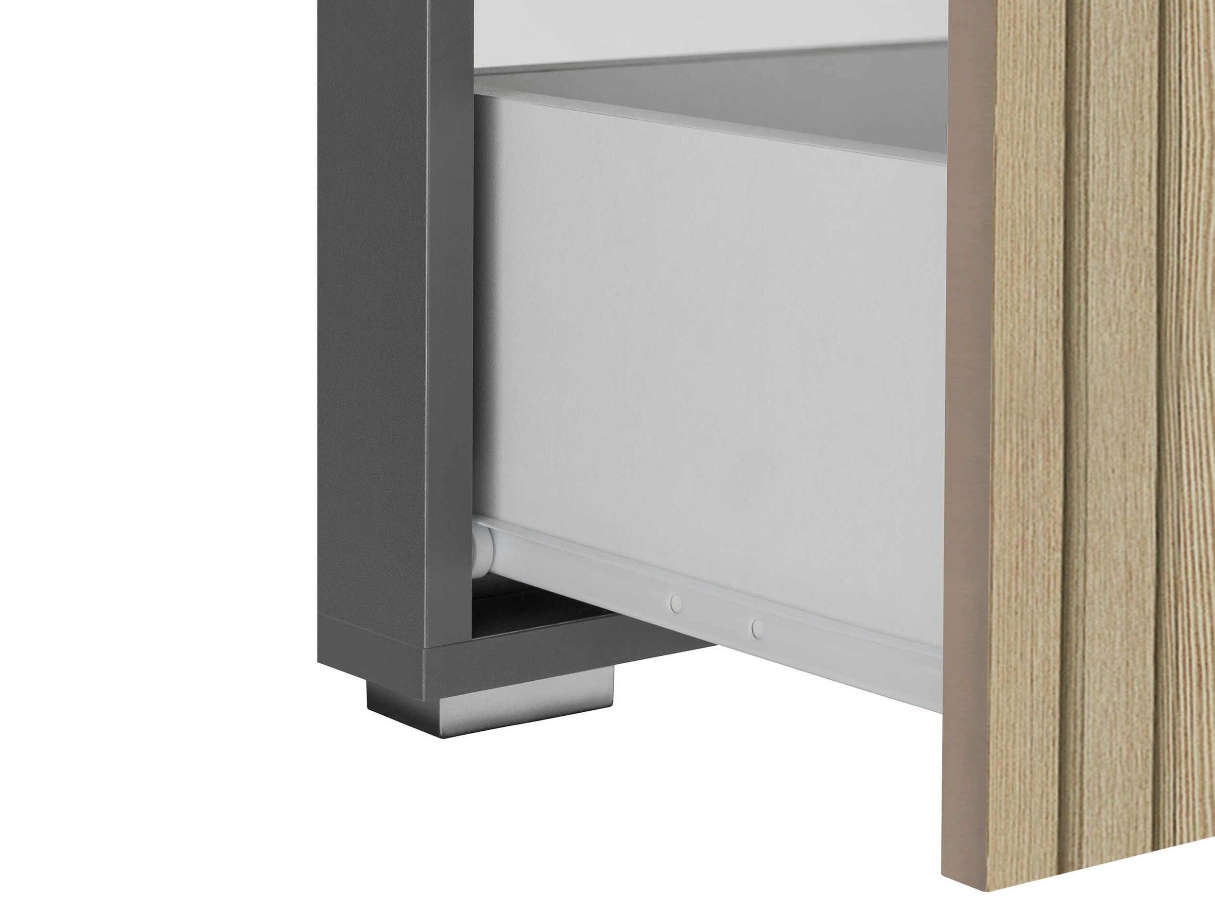 Pystymallinen kylpyhuoneen allaskaappi Soncamu 110 (Antrasiitti + Vaalea tammi)