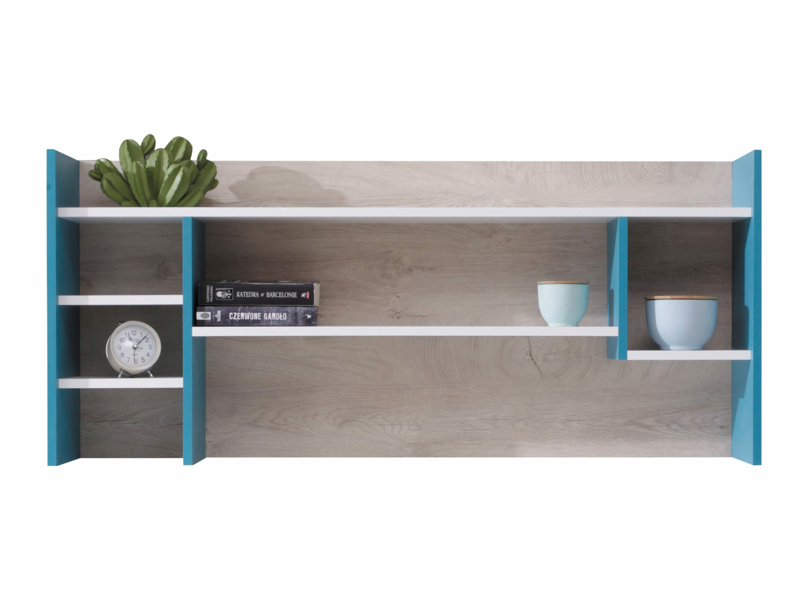 Seinähylly Camteso 109 (Valkoinen + Tammi + Turkoosi)