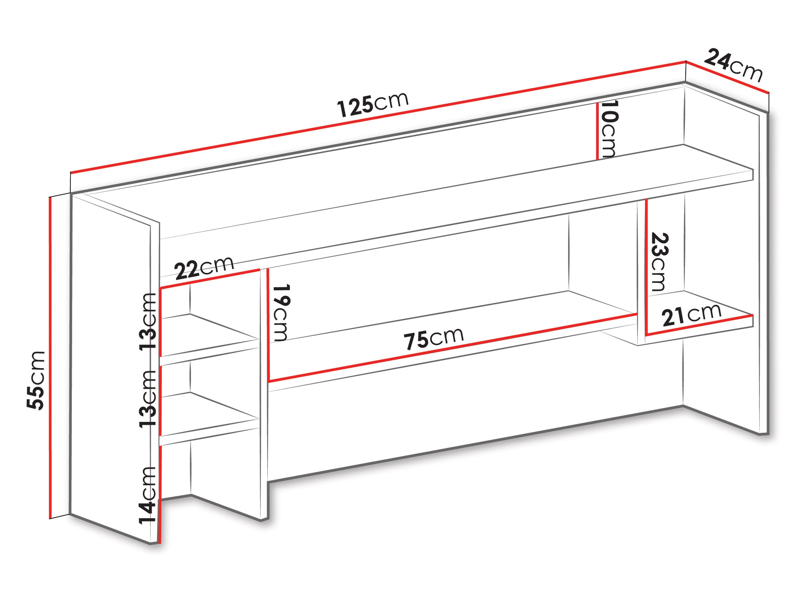 Seinähylly Camteso 109 (Valkoinen + Tammi + Turkoosi)