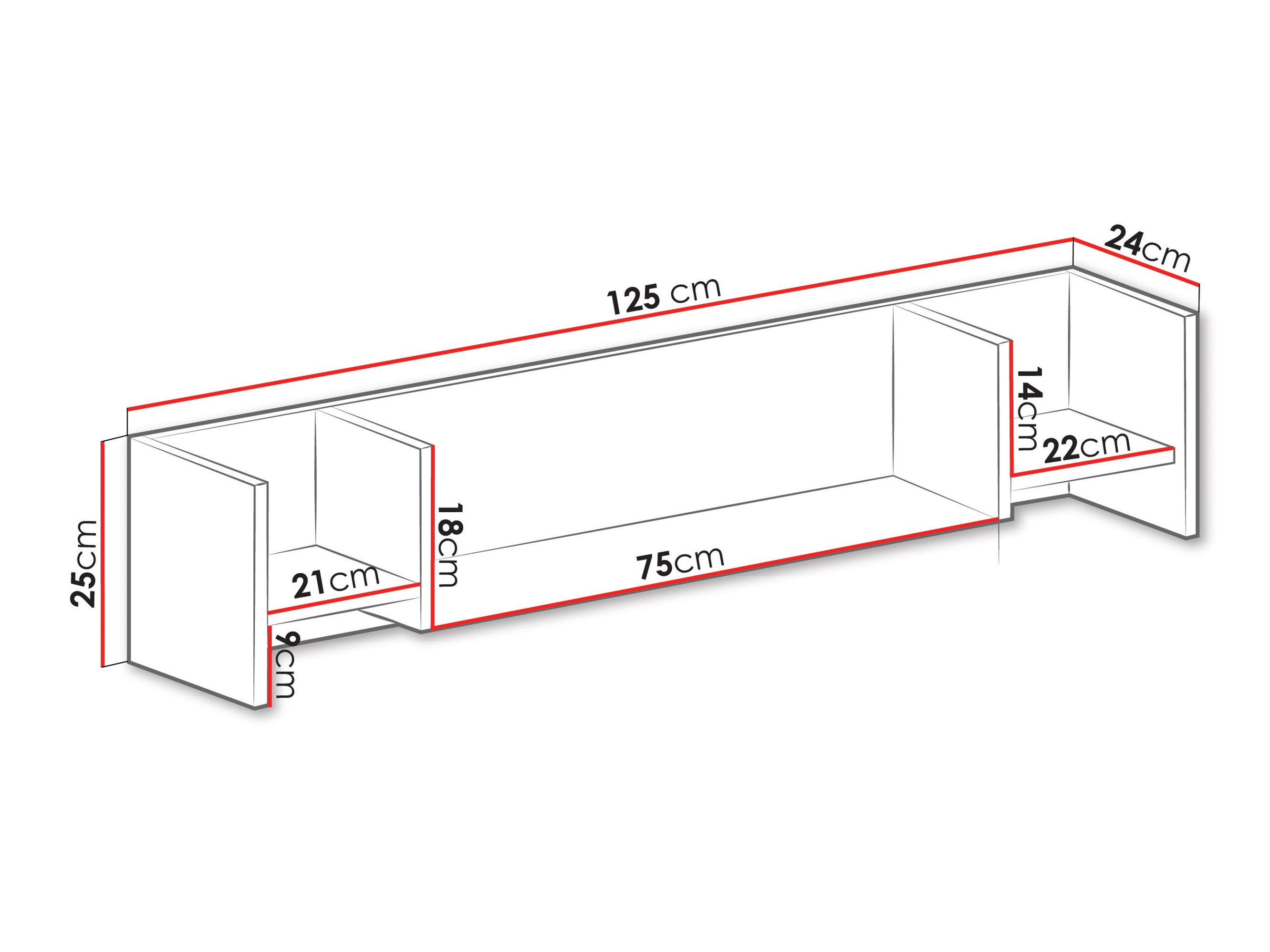 Seinähylly Camteso 111 (Valkoinen + Tammi + Turkoosi)