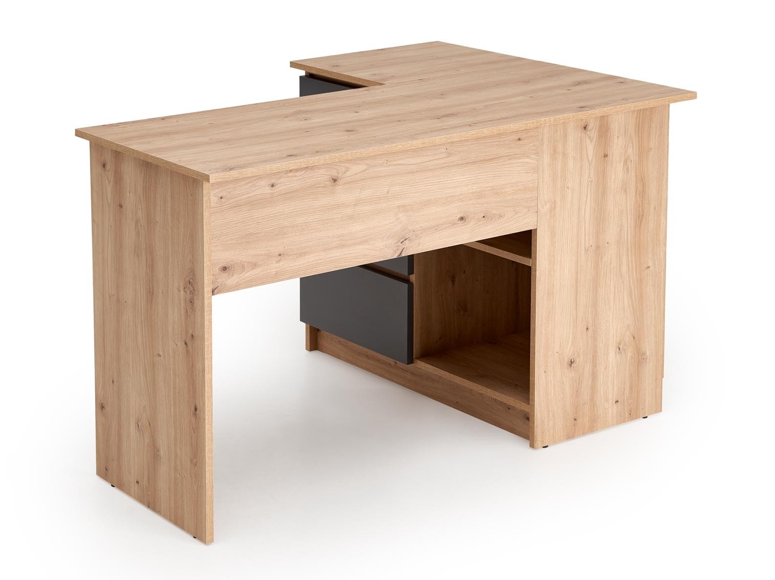 Kulmapöytä Houston 1950 (Grafiitti + Artisaanitammi)