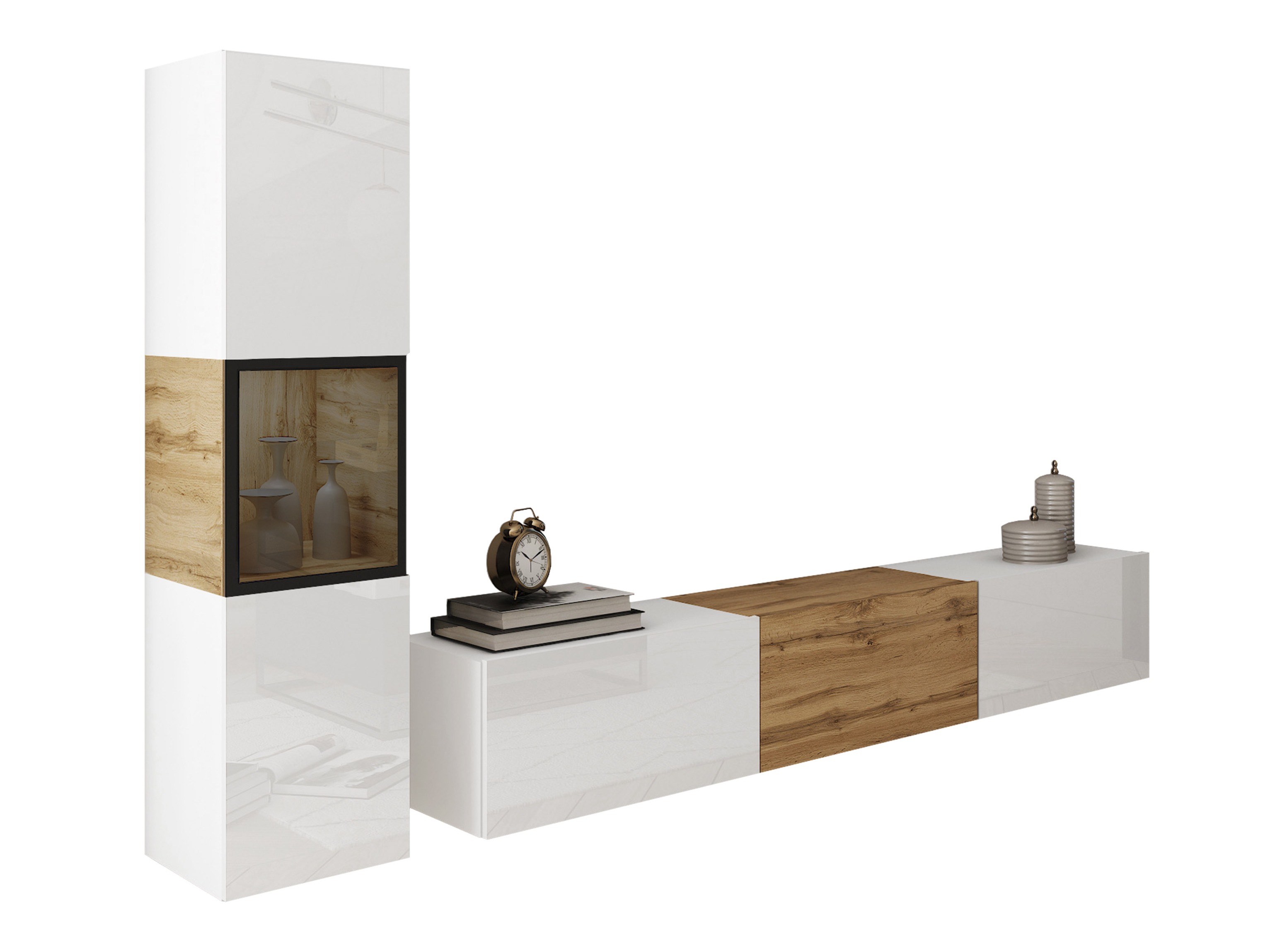 Olohuonesetti Sarasota 192 (Valkoinen + Wotan tammi)