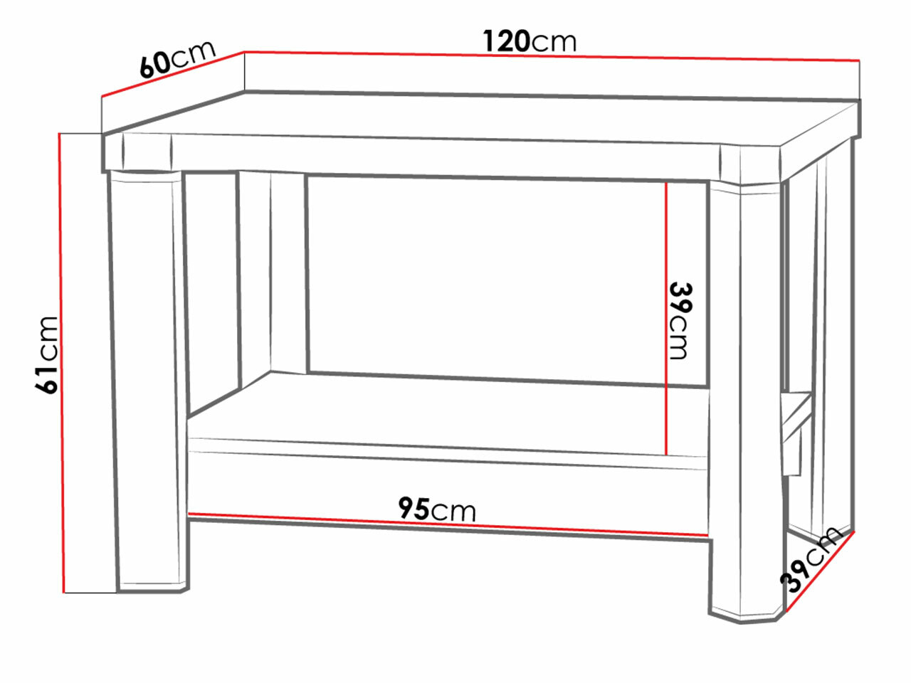 Sohvapöytä Lorelie 114 (Tryffeli tammi)