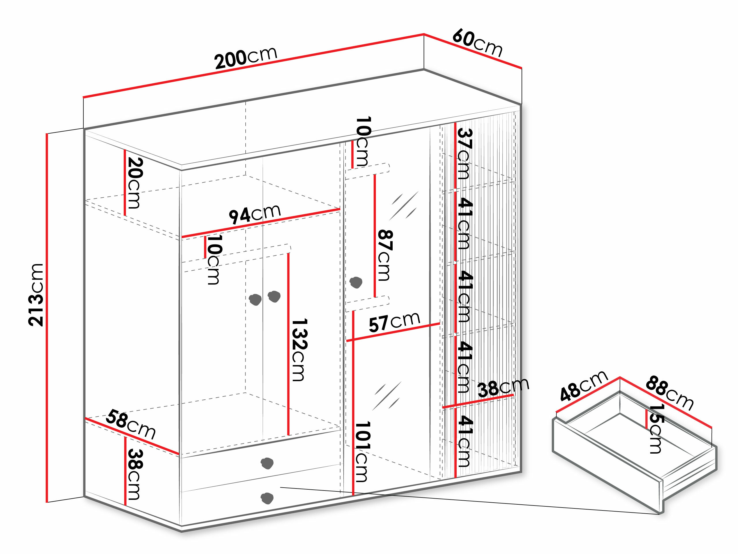Vaatekaappi Venmava 114