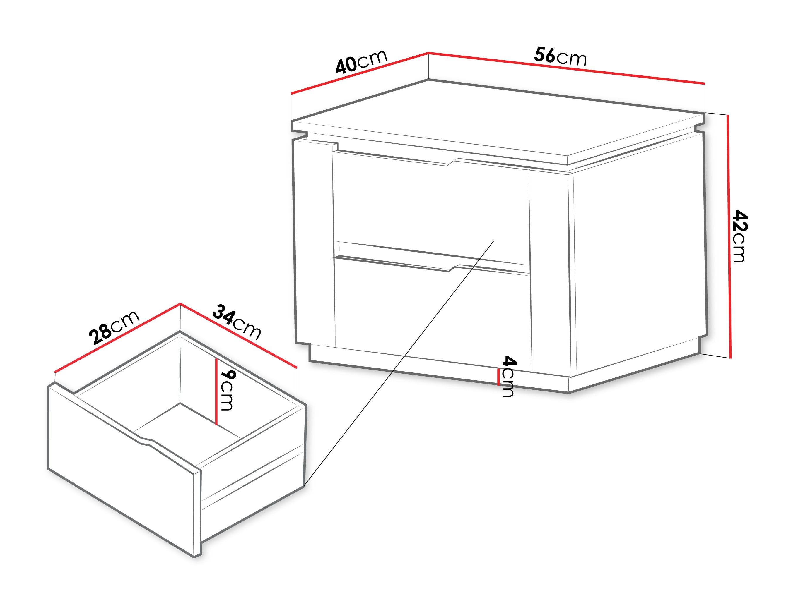 Yöpöytä Comfivo Ovitas