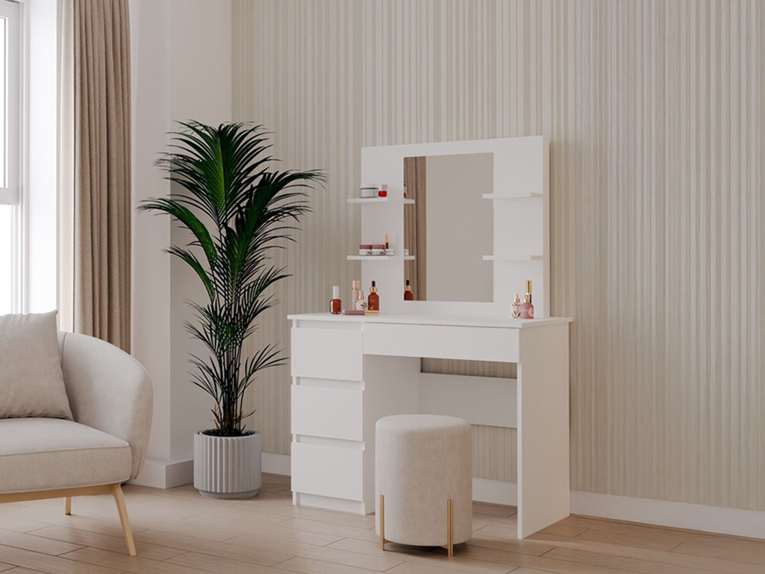 Kampauspöytä Mandeville 351 (Vasen)