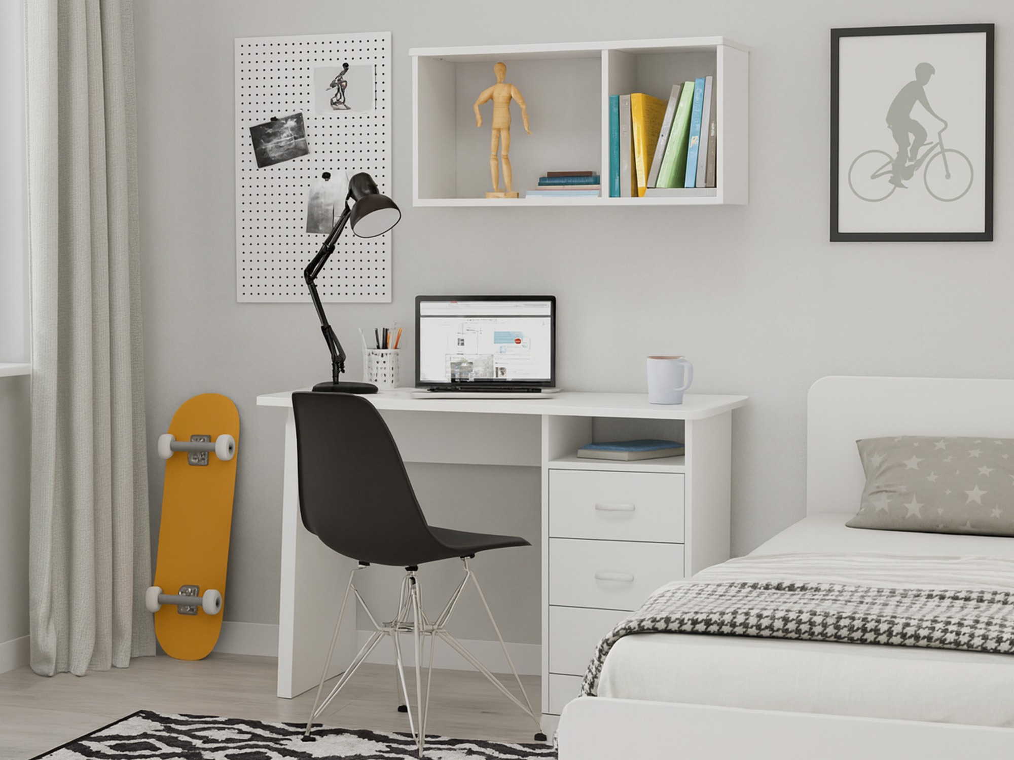 Työpöytä Ontario 204 (Valkoinen)