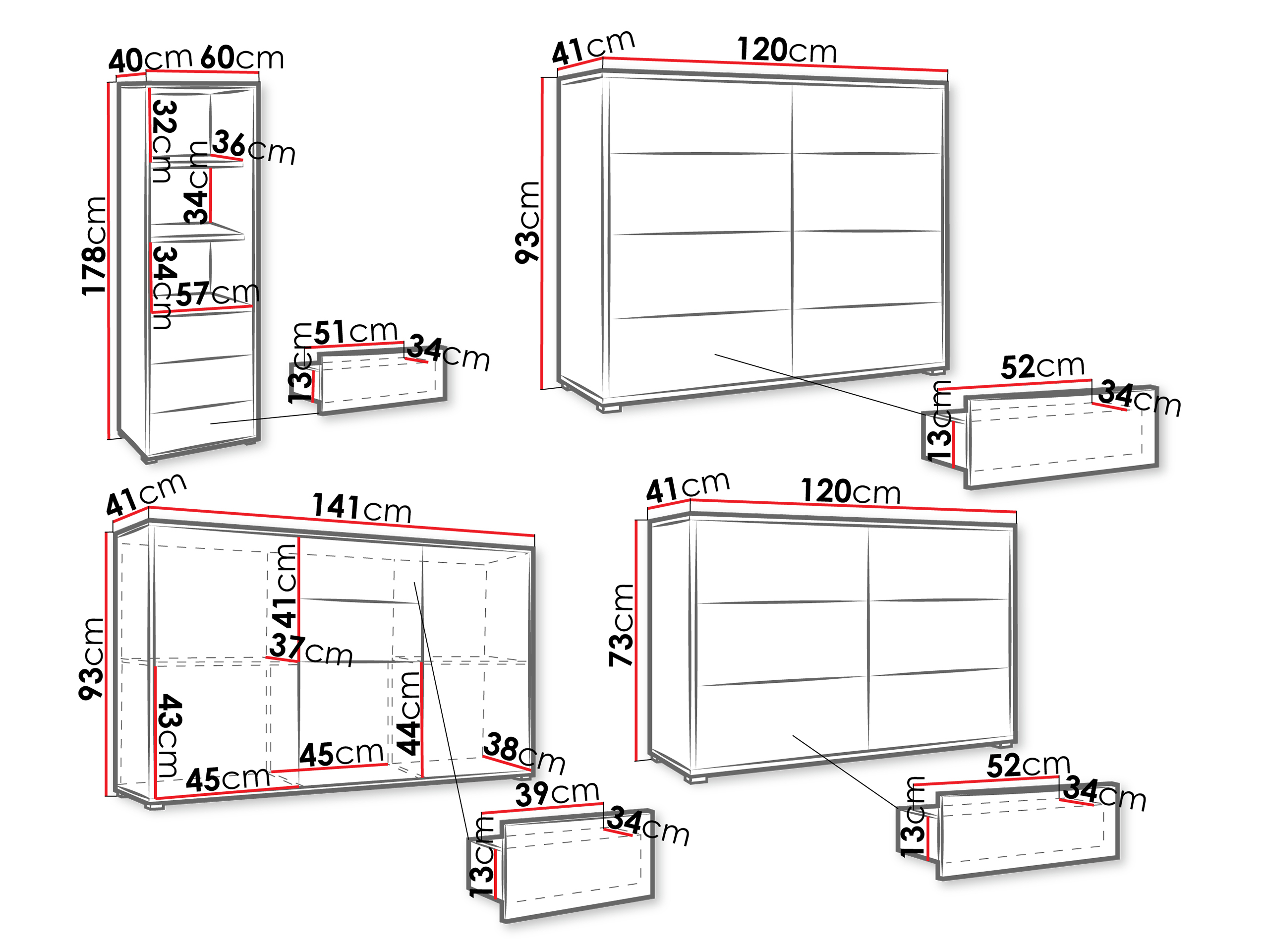 Olohuonesetti Comfivo Fersoe 108 (Valkoinen)
