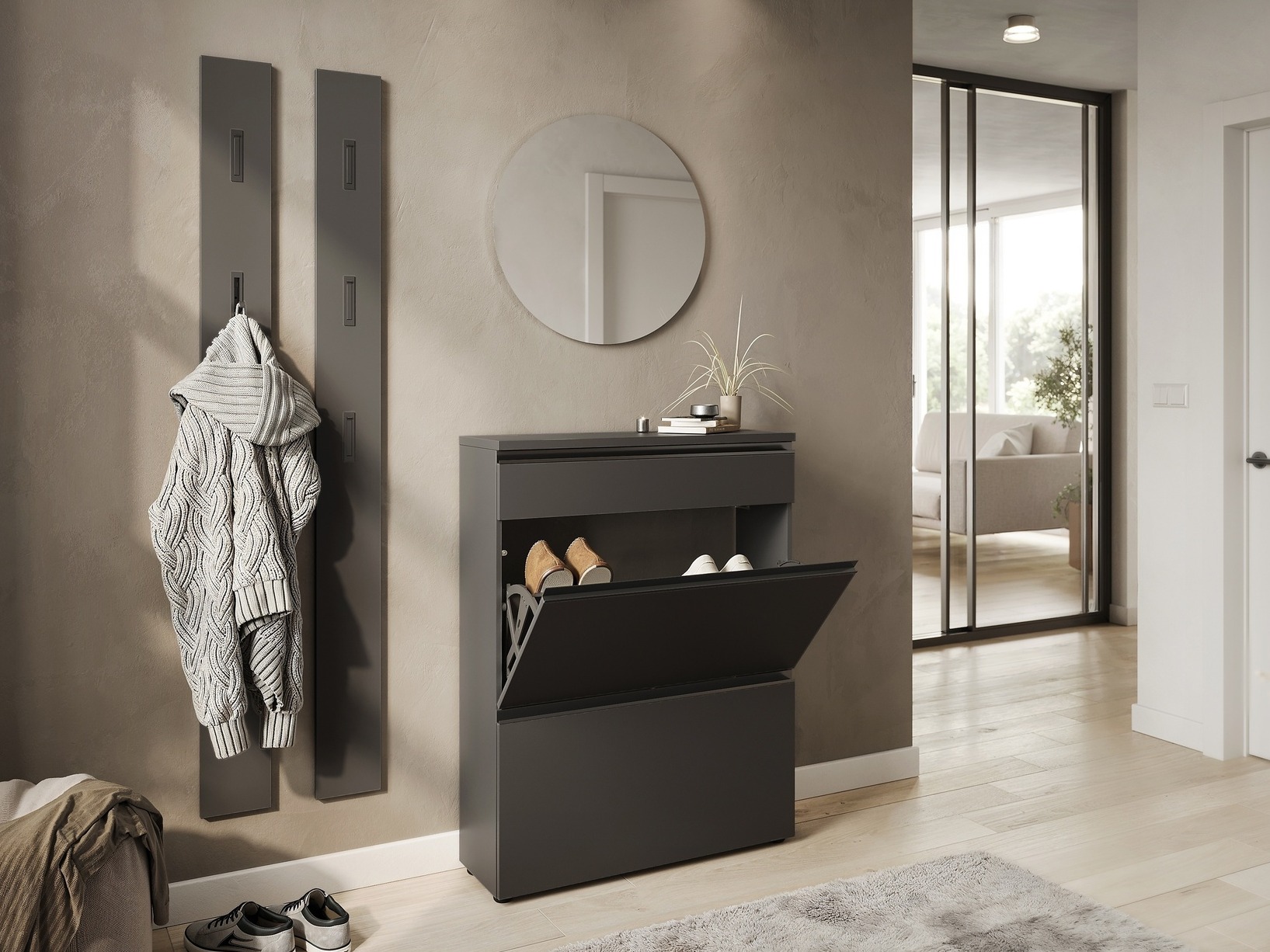 Kenkäkaappi Sacramento 529 (Grafiitti)