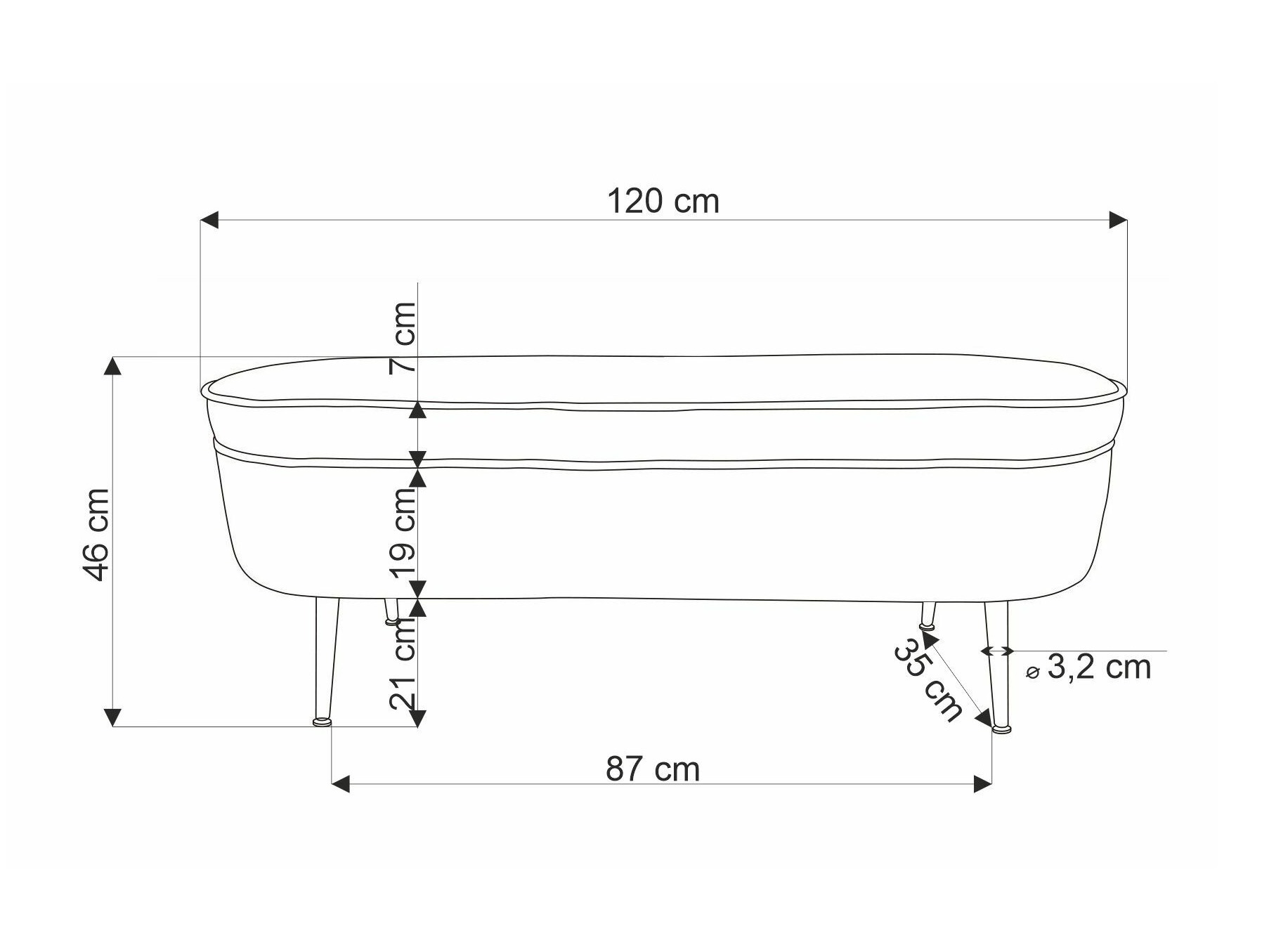 Verhoiltu penkki Houston 1446