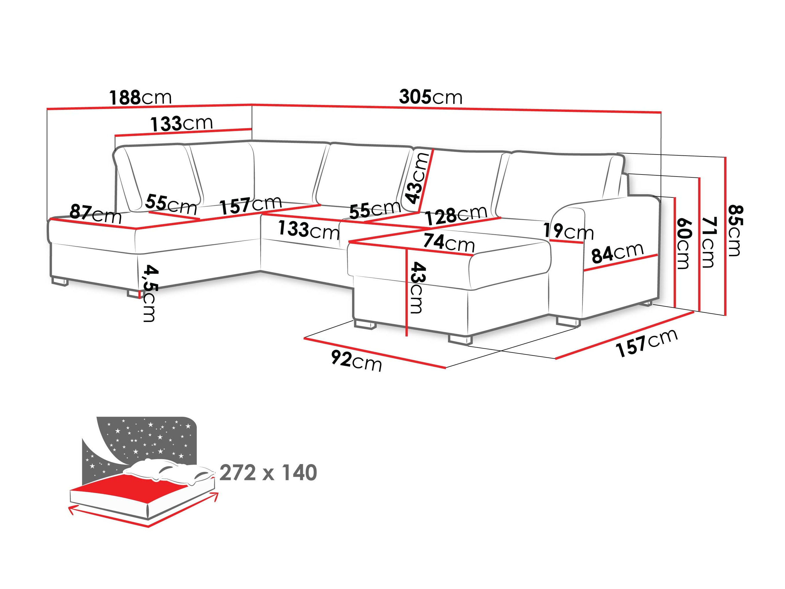 Kulmasohva Comfivo 189 (Nazar 225.02)