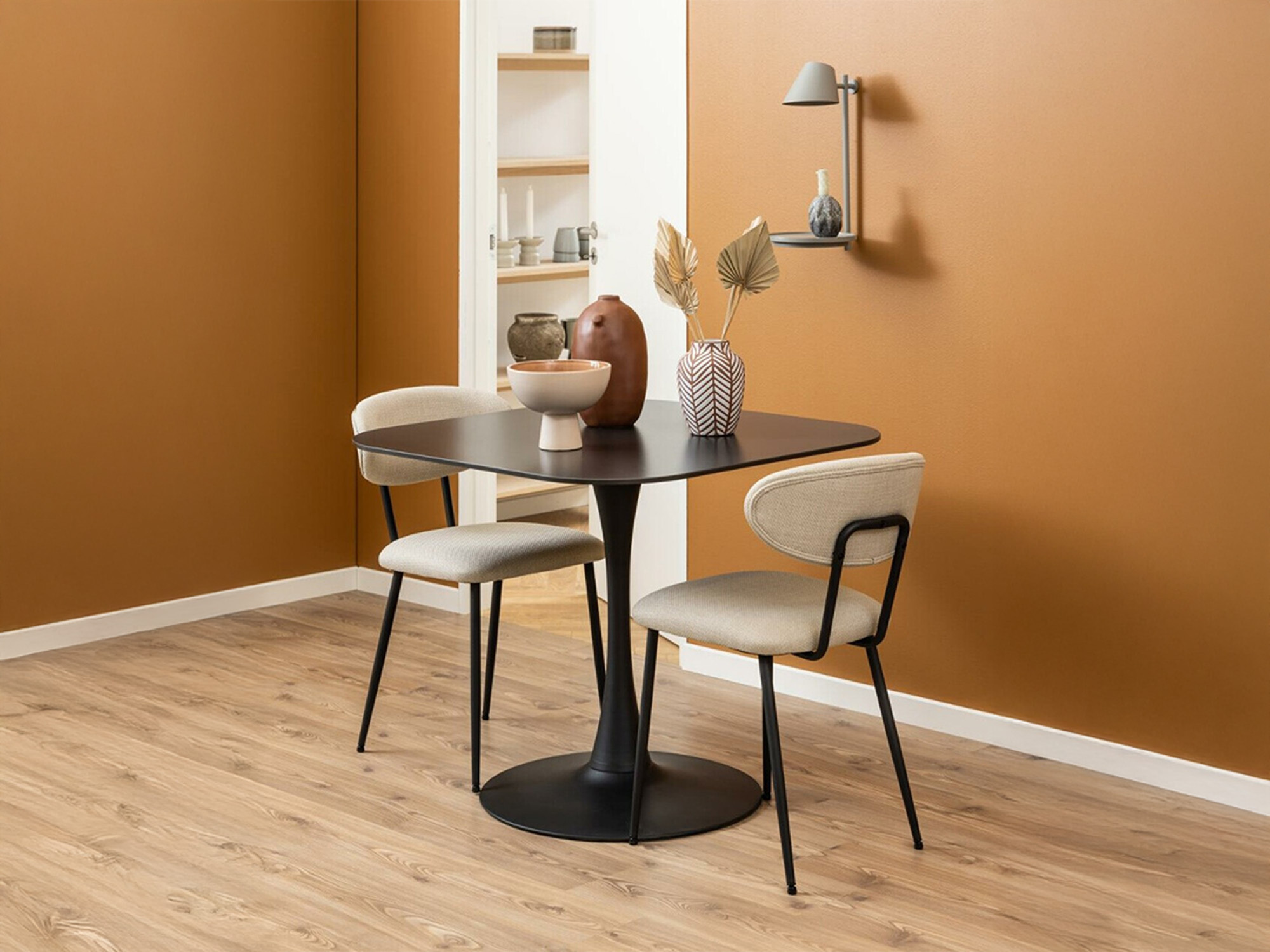 Pöytä Norsica 690 (Musta + Musta marmori)