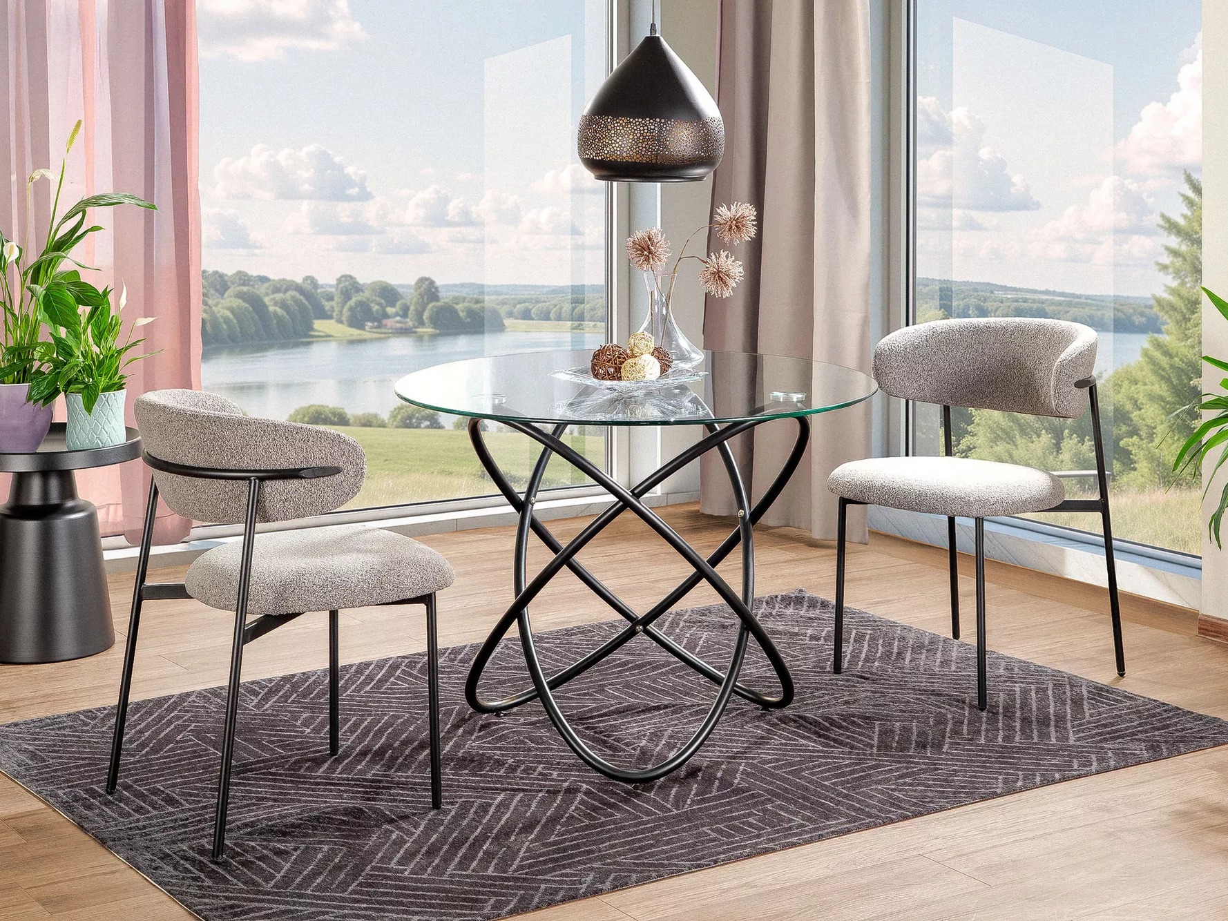 Pöytä Detroit 933 (Musta)