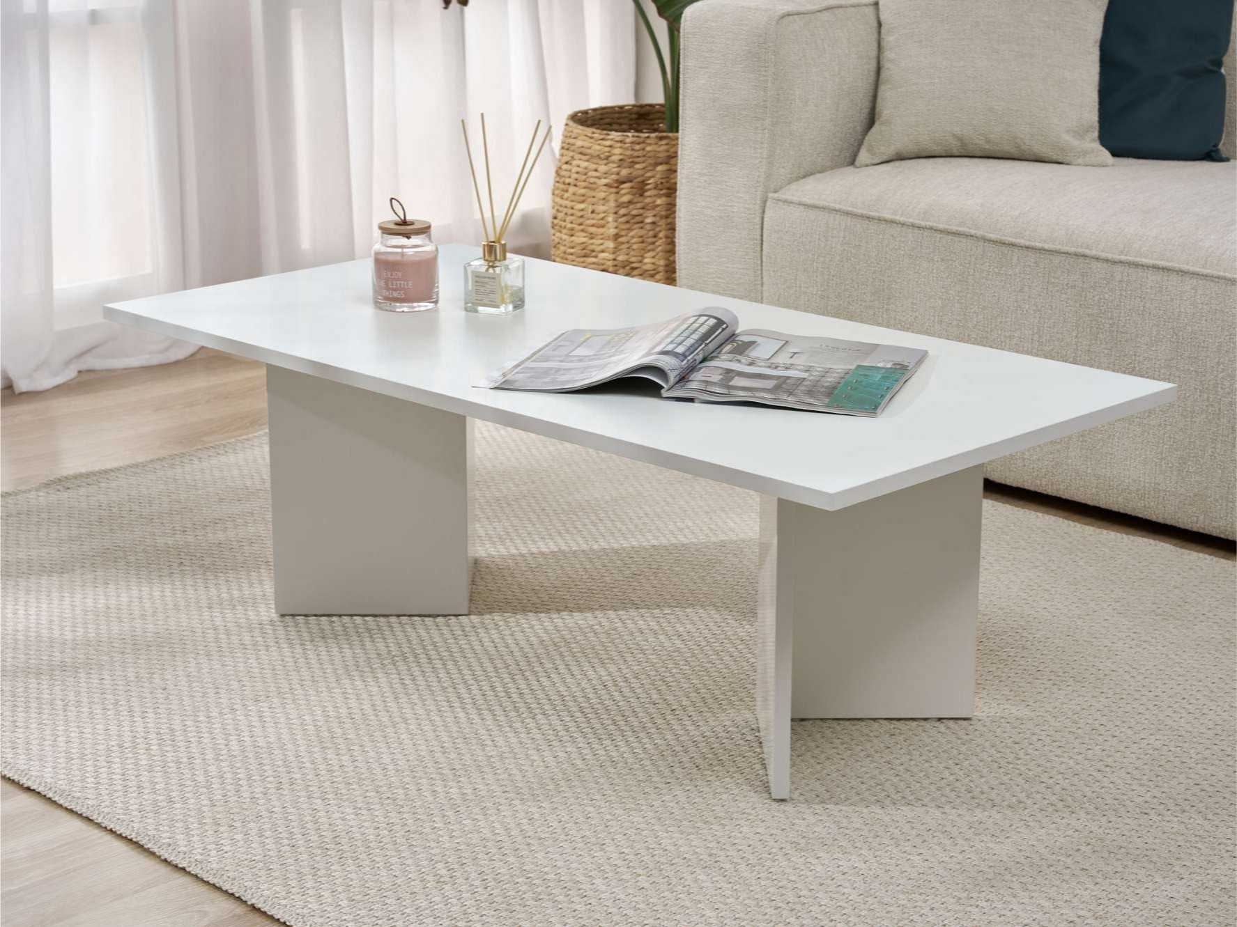 Sohvapöytä Novato 132 (Valkoinen)