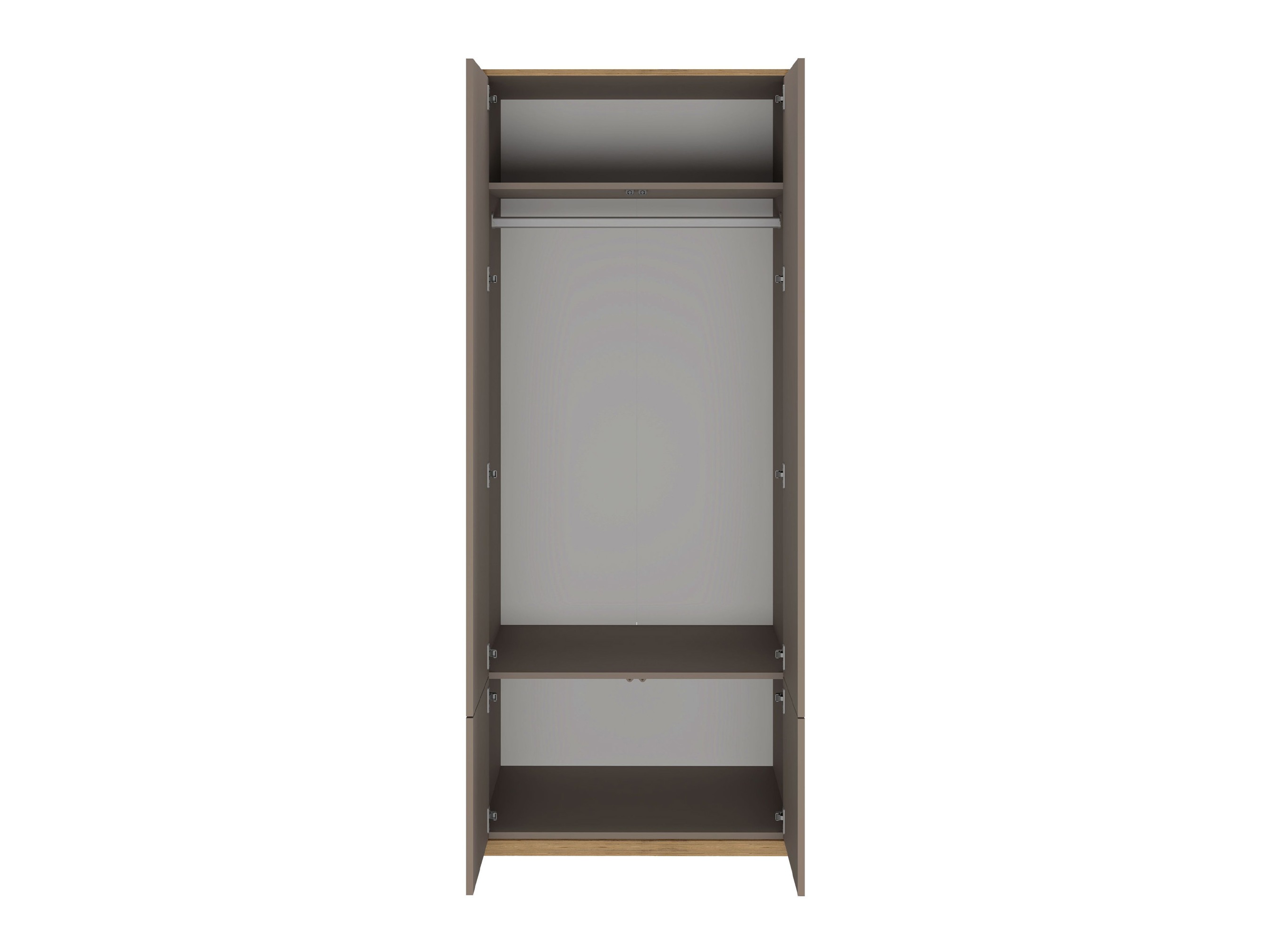 Vaatekaappi Fivetri 104 (Harmaa ruskea)