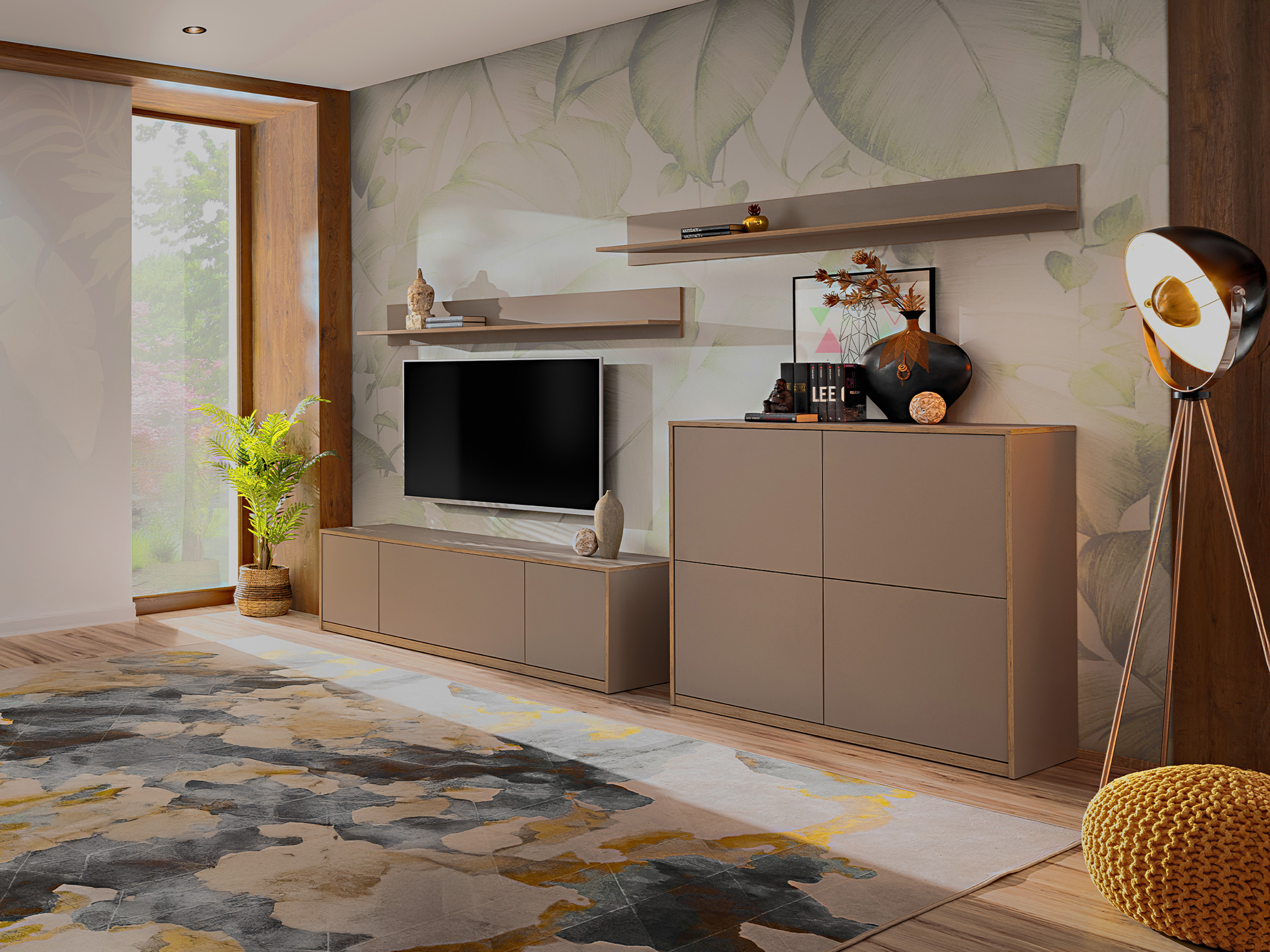 Olohuonesetti Fivetri 109 (Harmaa ruskea)