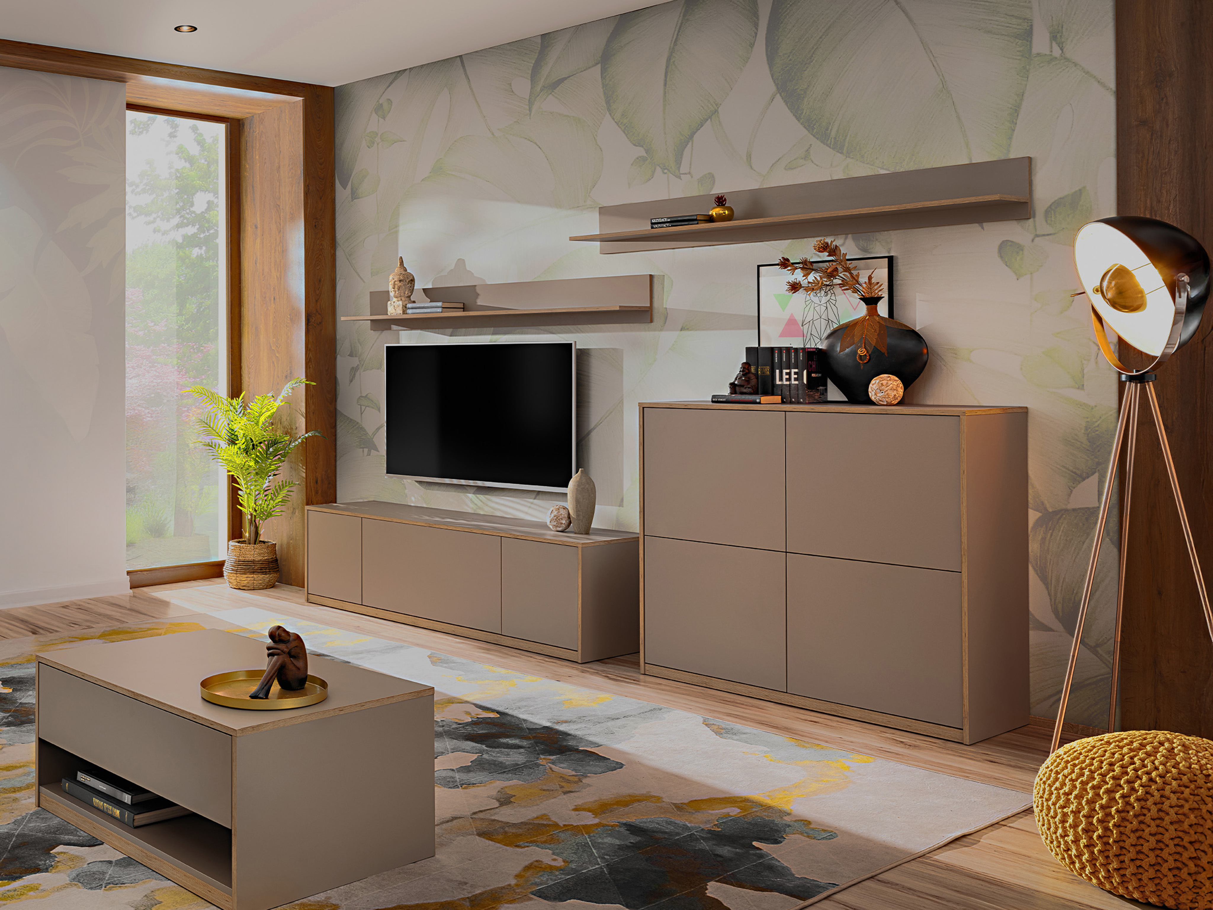 Olohuonesetti Fivetri 109 (Harmaa ruskea)