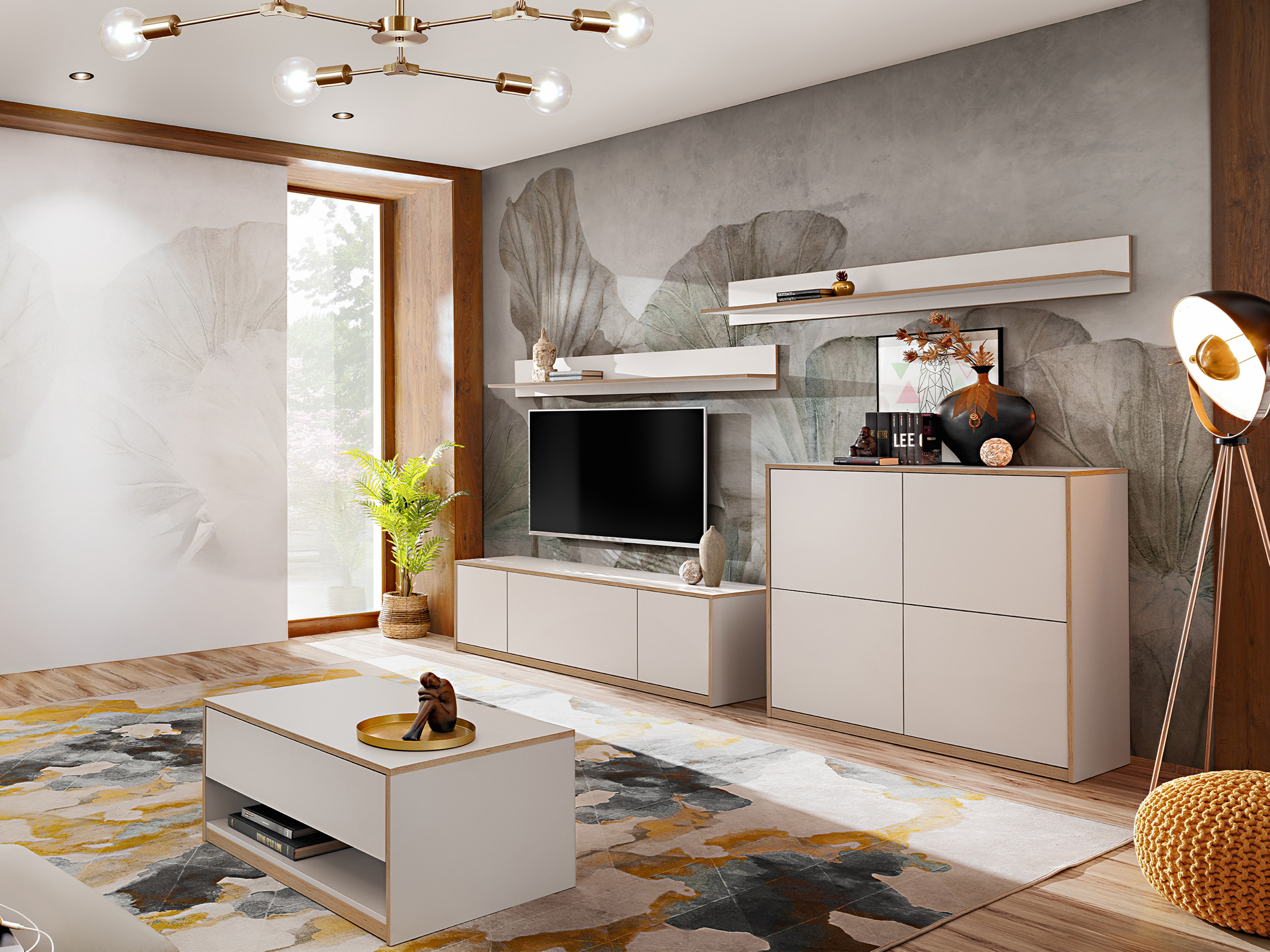 Olohuonesetti Fivetri 109 (Valkoinen)