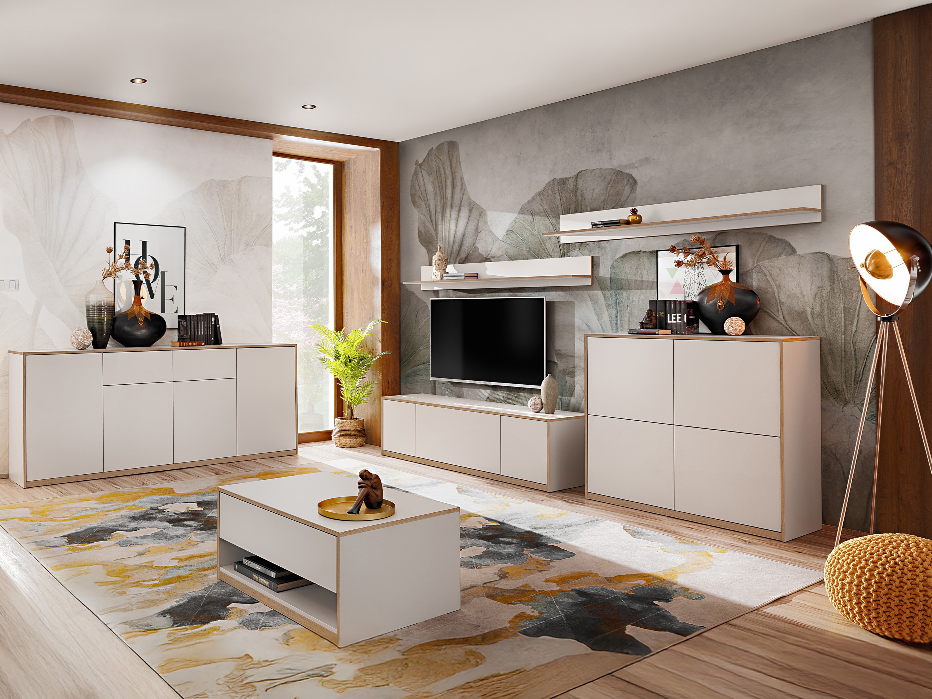 Olohuonesetti Fivetri 110 (Valkoinen)