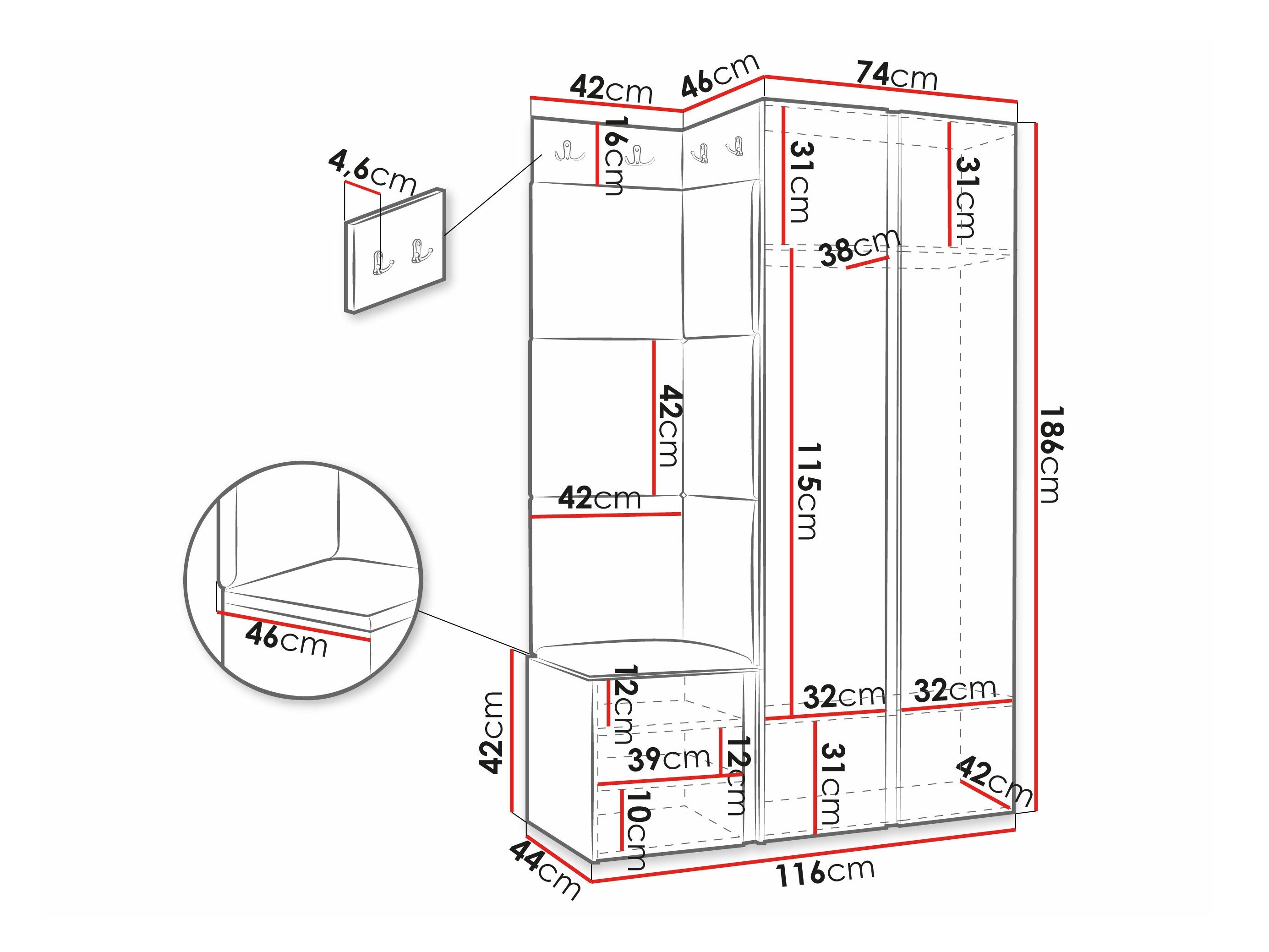 Eteissetti Hartford 387 (Valkoinen)