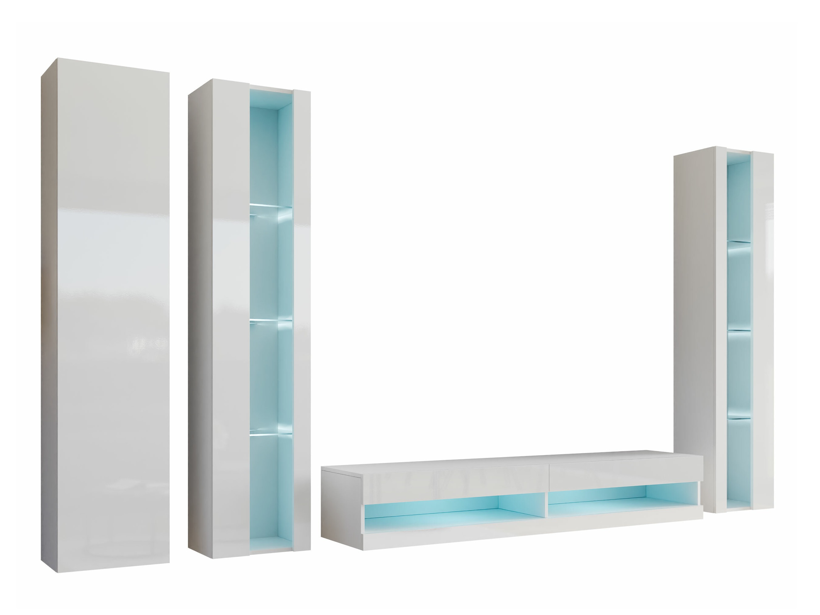 Olohuonesetti Venenou 116 (Valkoinen + Kiiltävä valkoinen)