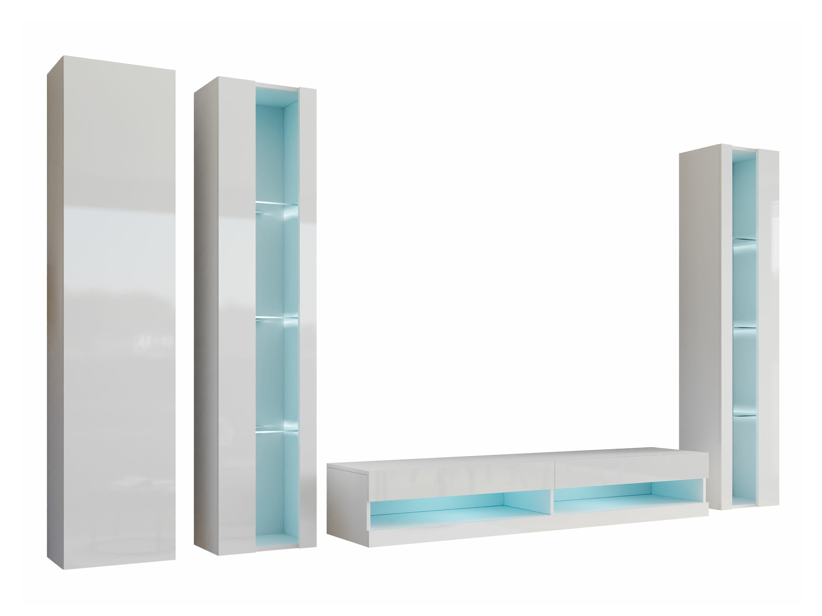 Olohuonesetti Venenou 116 (Valkoinen + Kiiltävä valkoinen)