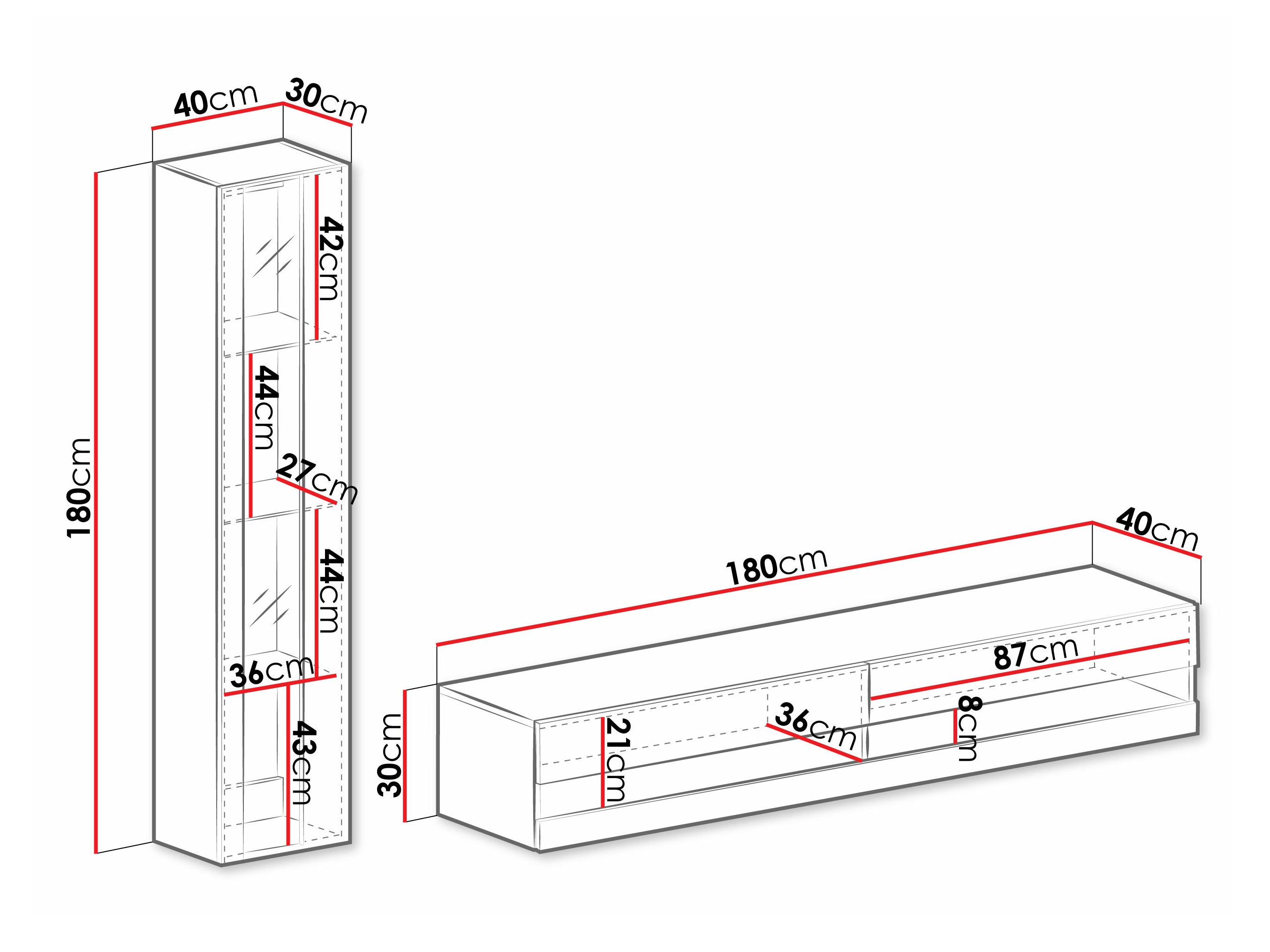Olohuonesetti Venenou 118 (Valkoinen + Kiiltävä valkoinen)