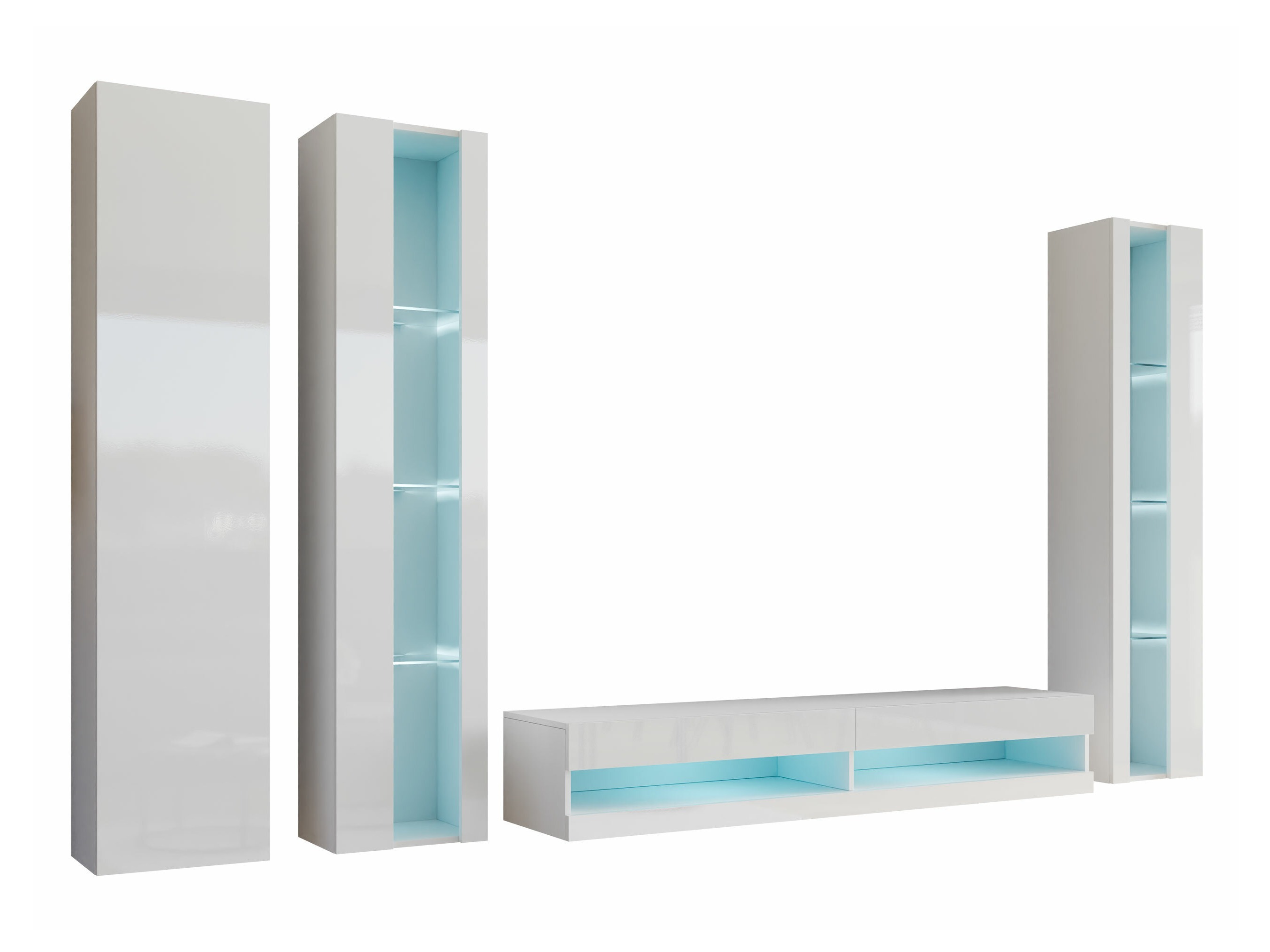 Olohuonesetti Vilrin VII (Valkoinen + Kiiltävä valkoinen)