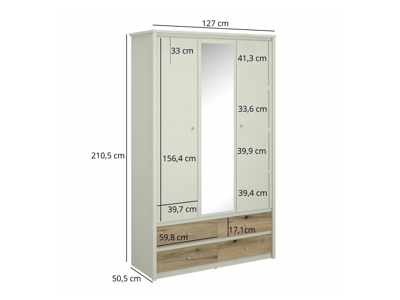 Vaatekaappi Fentoli 117