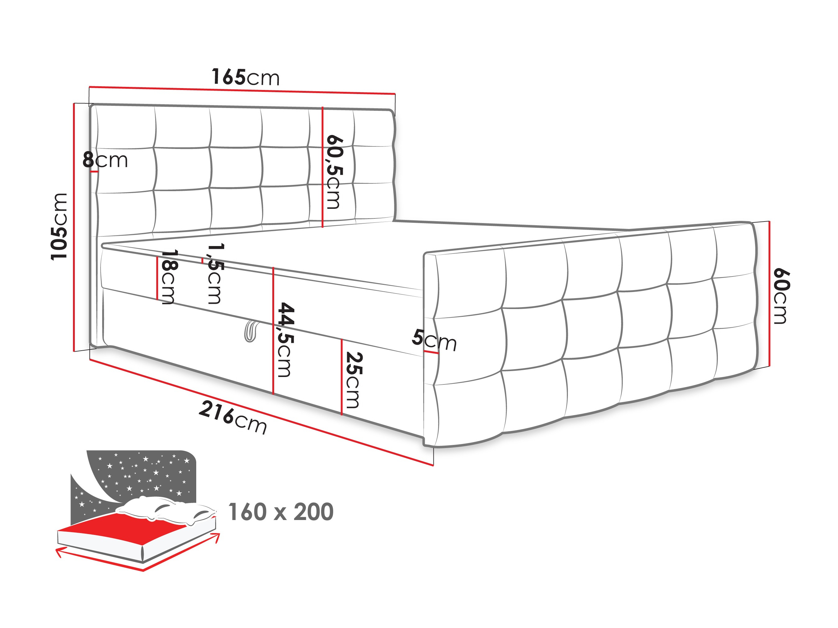 Jenkkisänky Memphis 100 (Rico 03)
