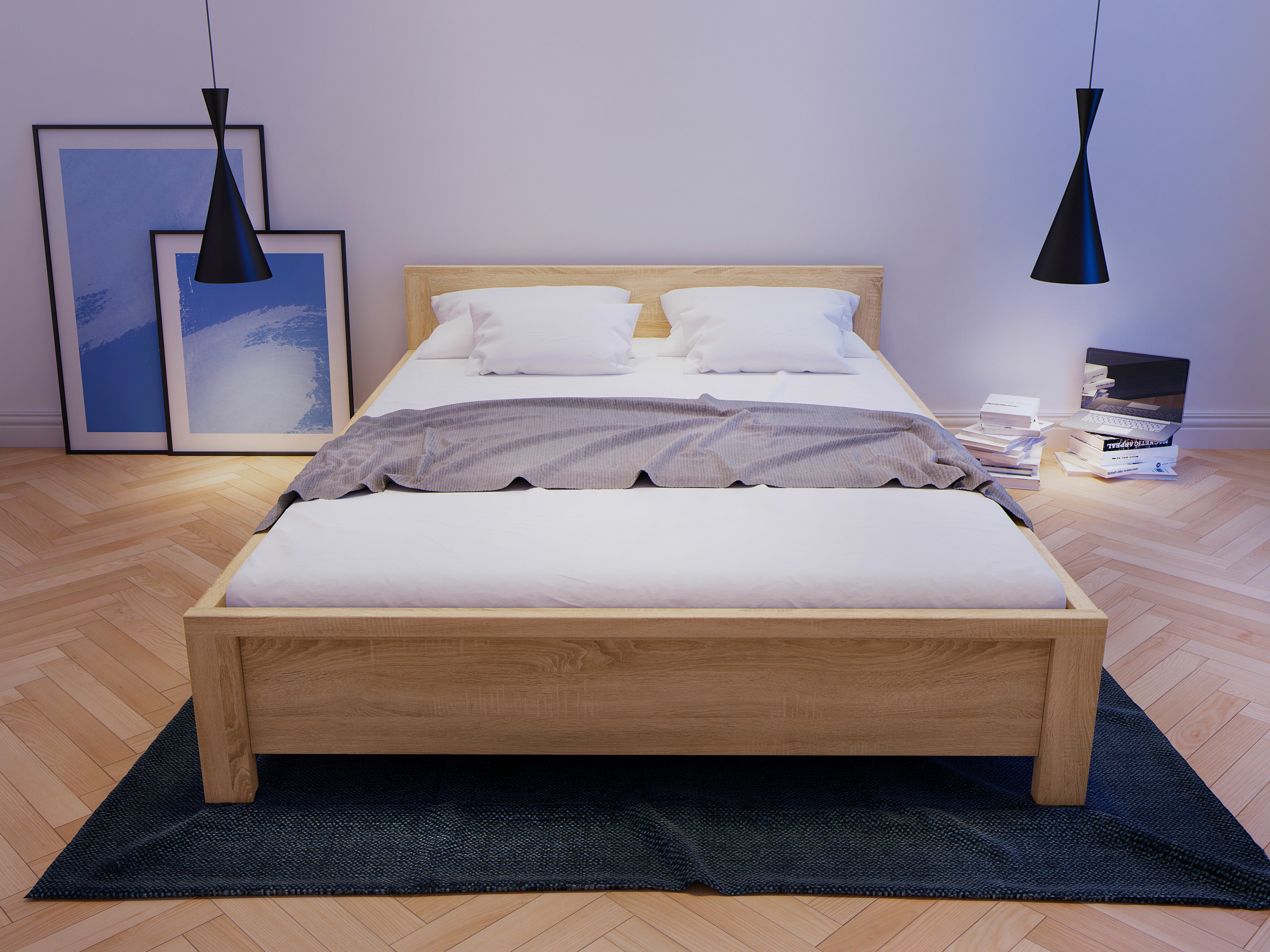 Sänky Nolroma 121 (Sonoma-tammi)