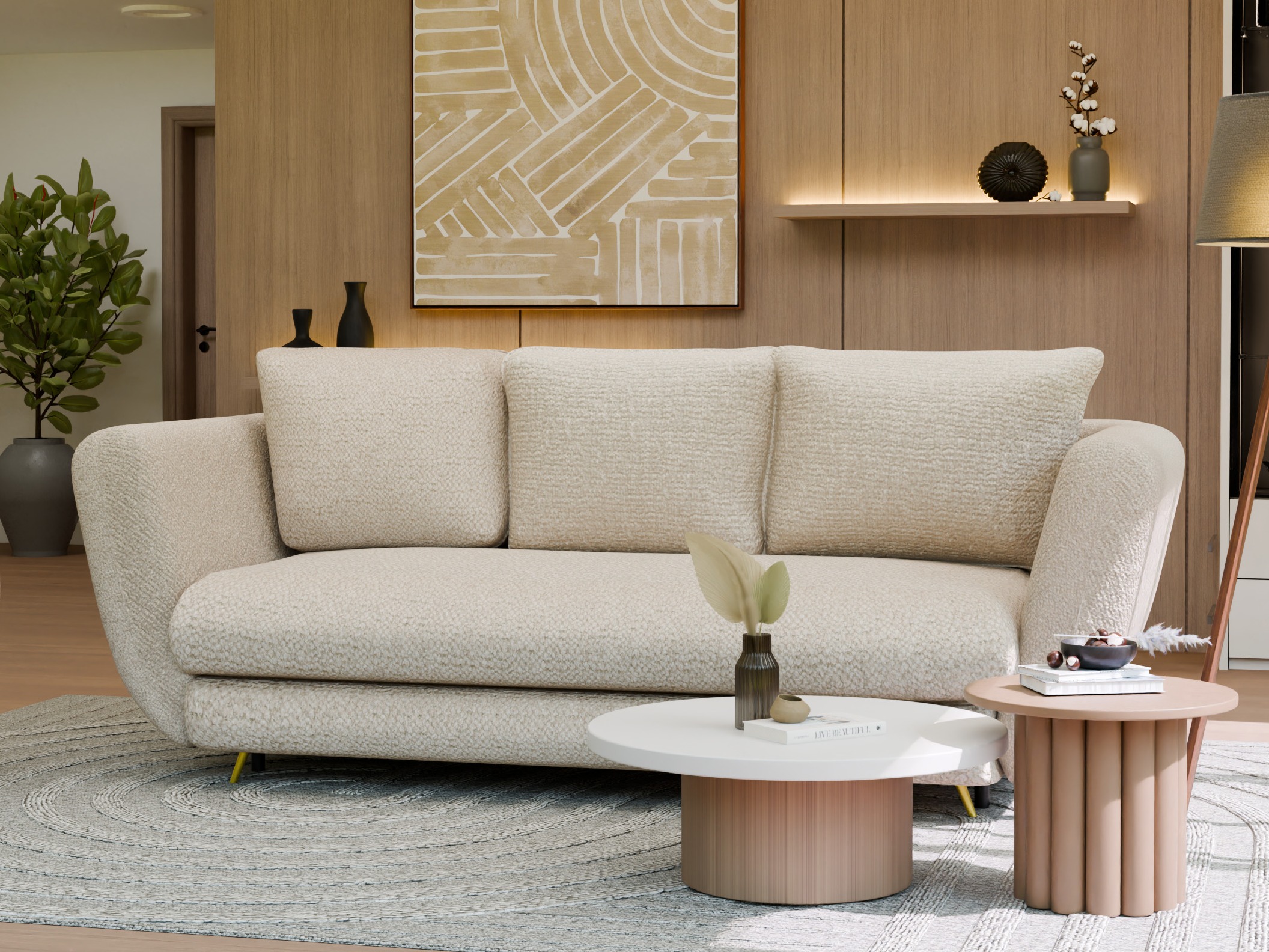 Vuodesohva Mandeville 354 (Kultainen + Musta)