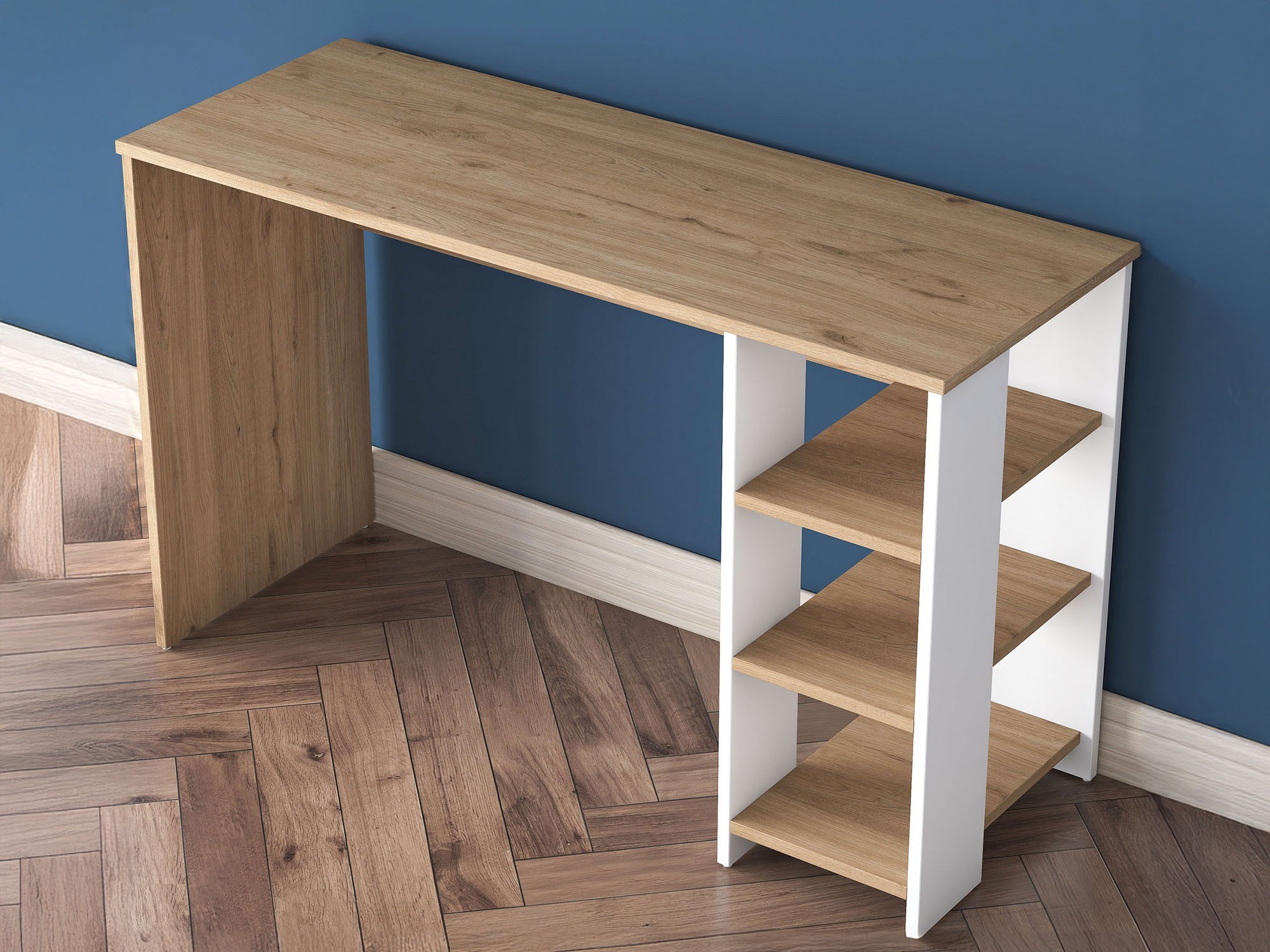 Työpöytä Catdelu 109 (Valkoinen + Pähkinä)