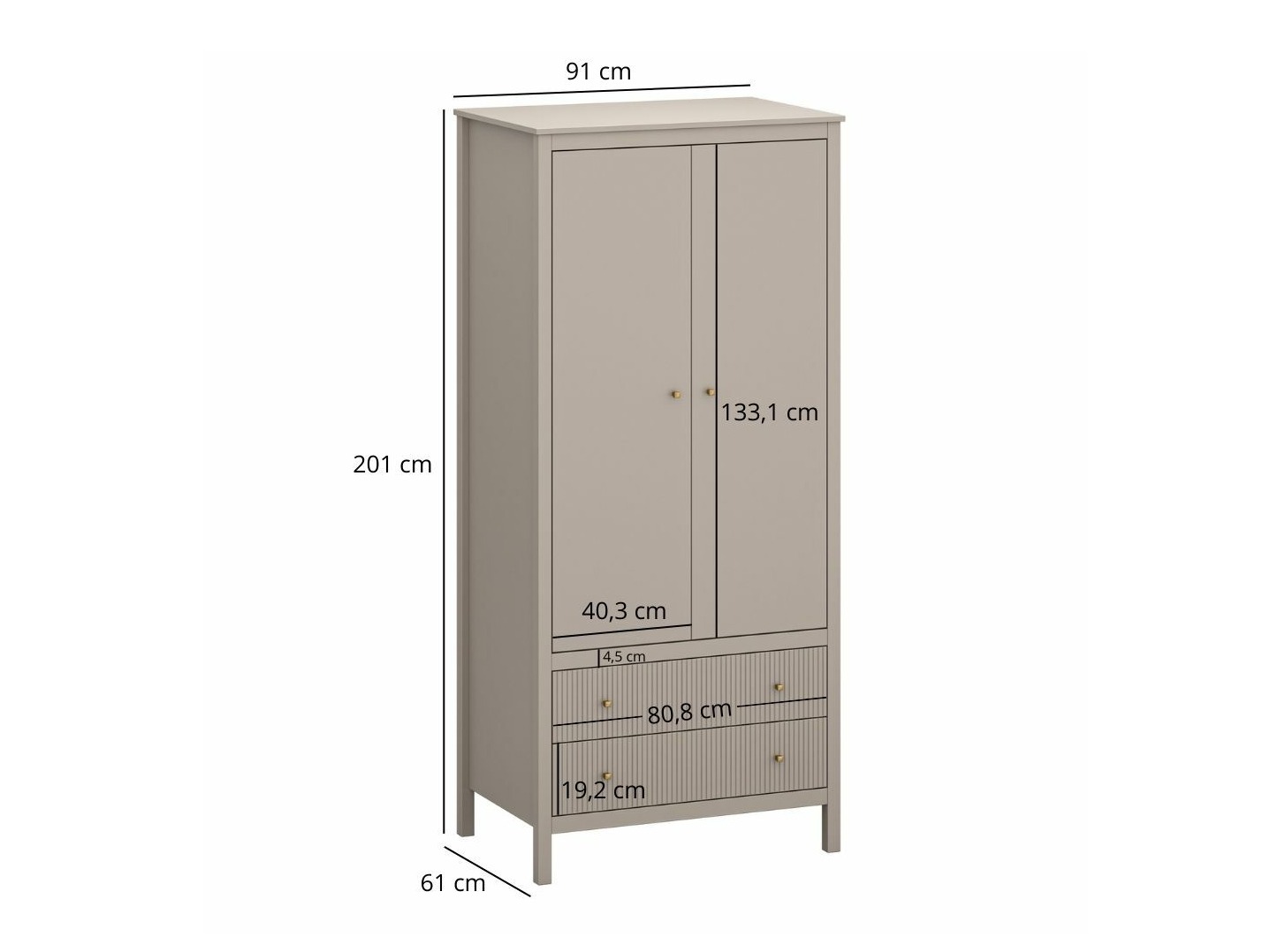 Vaatekaappi Ciretu 109