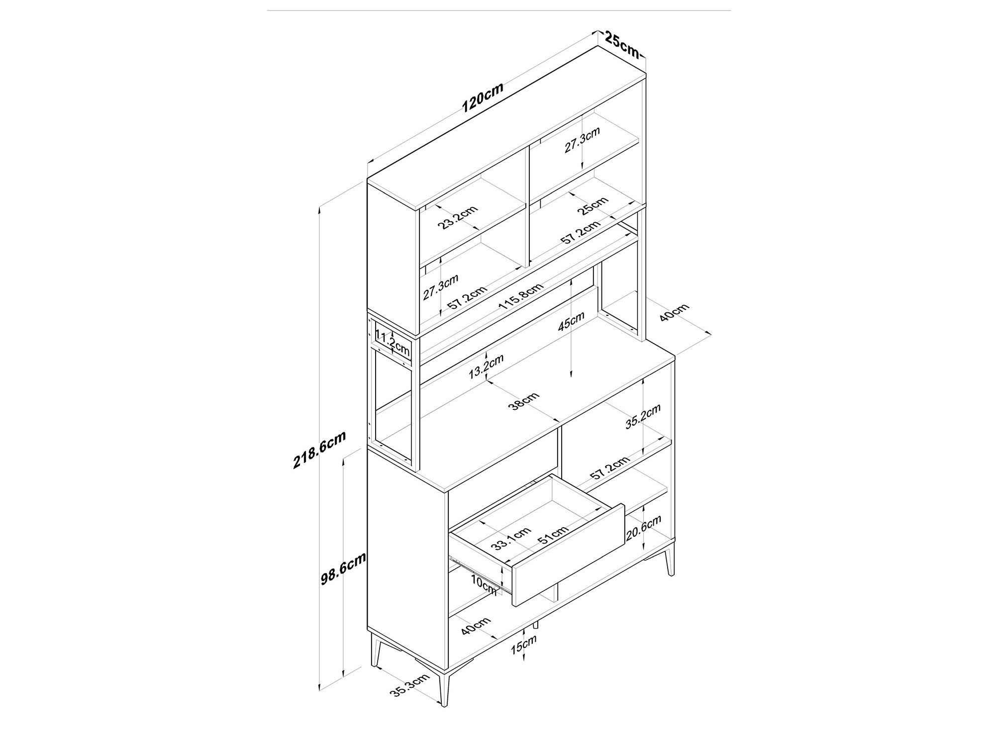 Monikäyttöinen huonekalu Kailua 2681