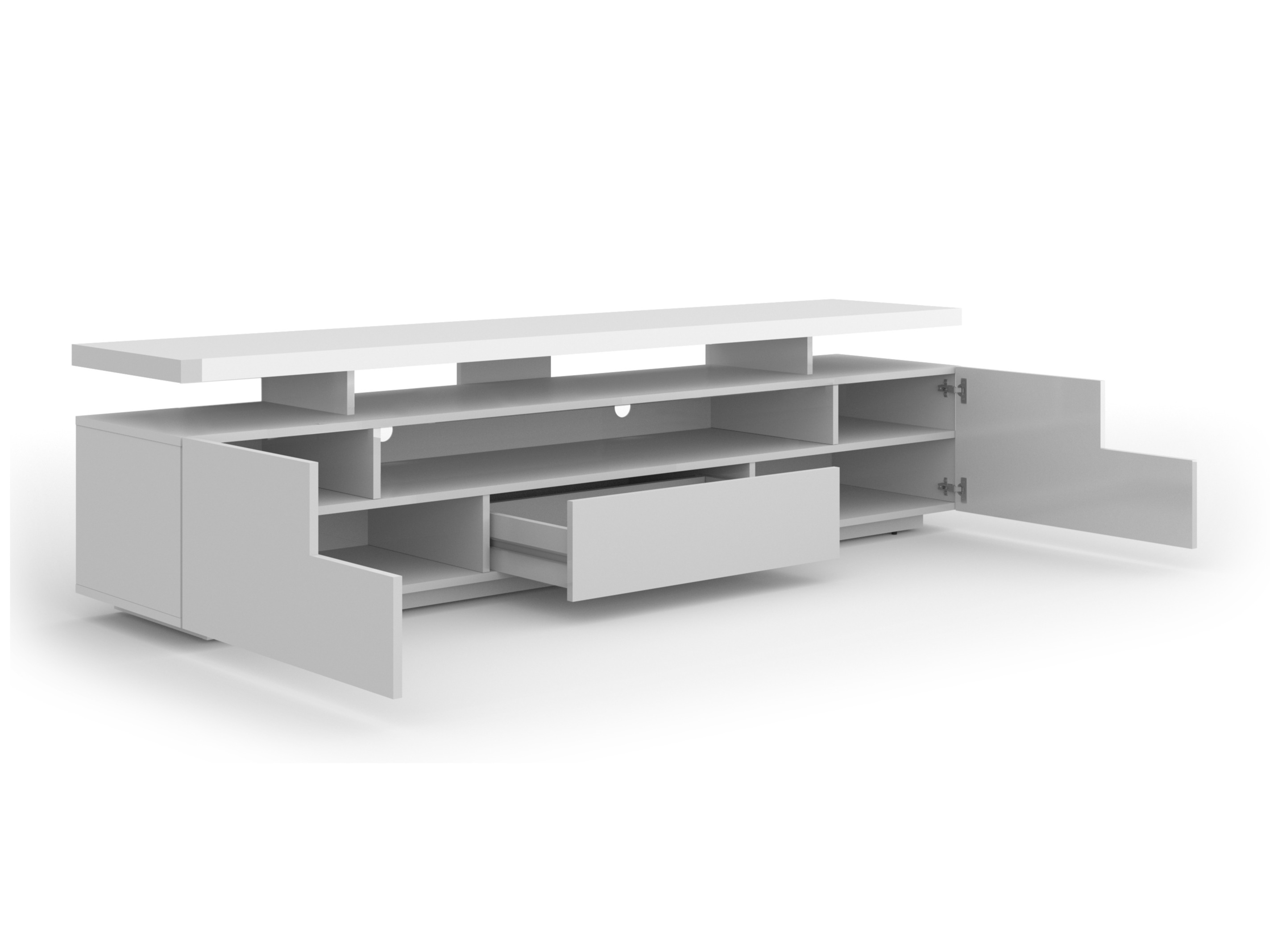 TV-taso Buffalo 175 (Kiiltävä valkoinen)