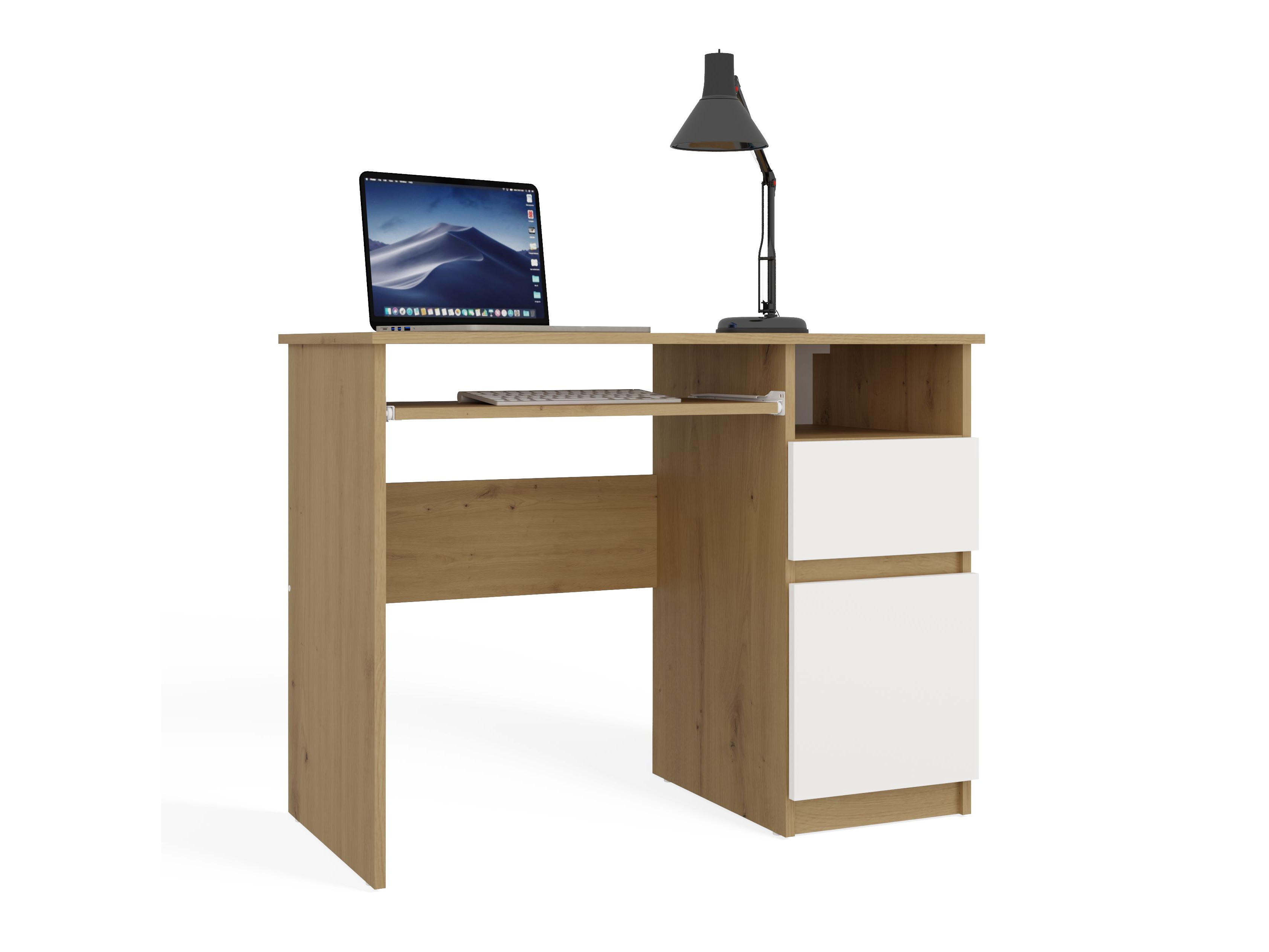 Työpöytä Mandeville 269 (Artisaanitammi + Valkoinen)