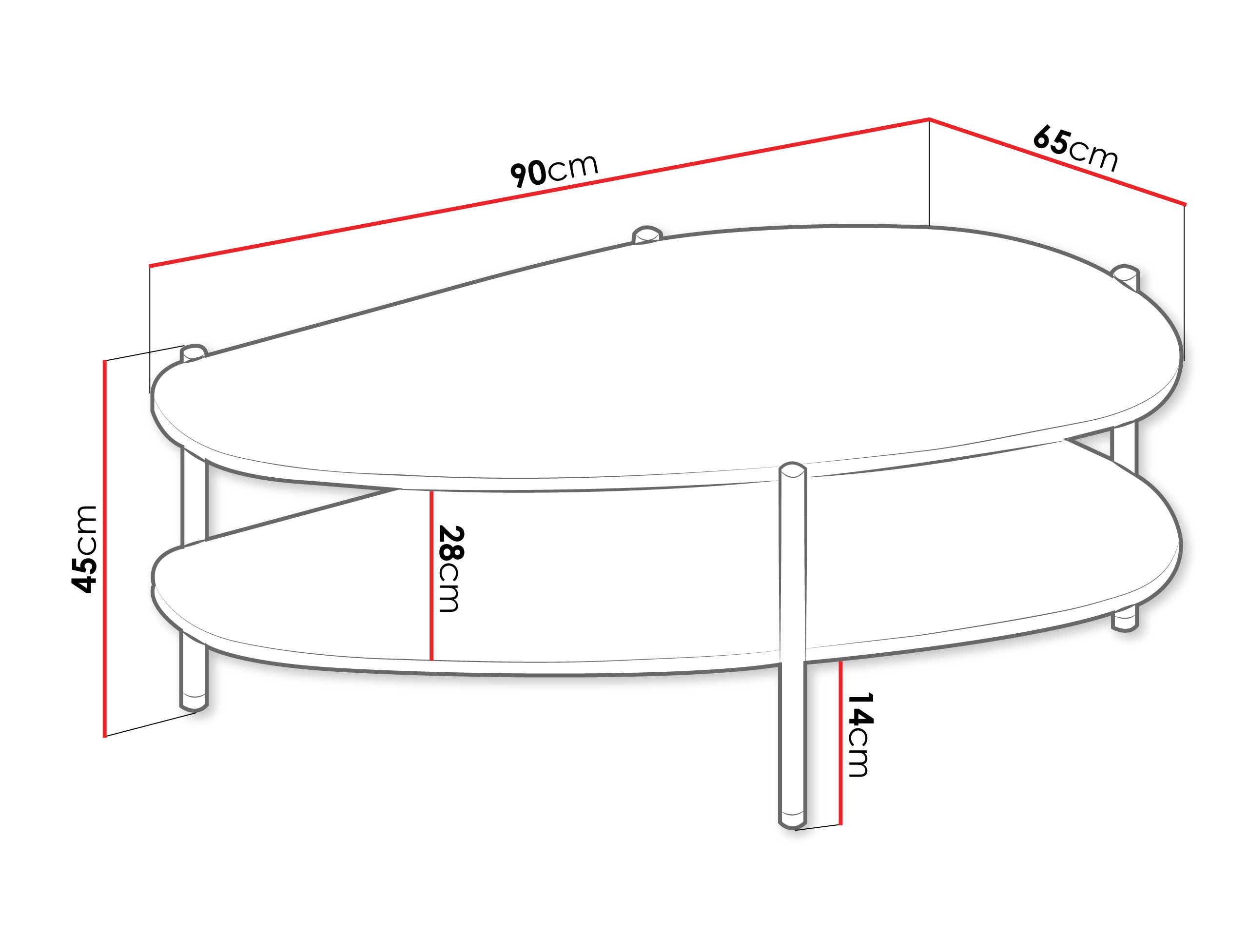 Sohvapöytä Mavtoru 109 (Musta)