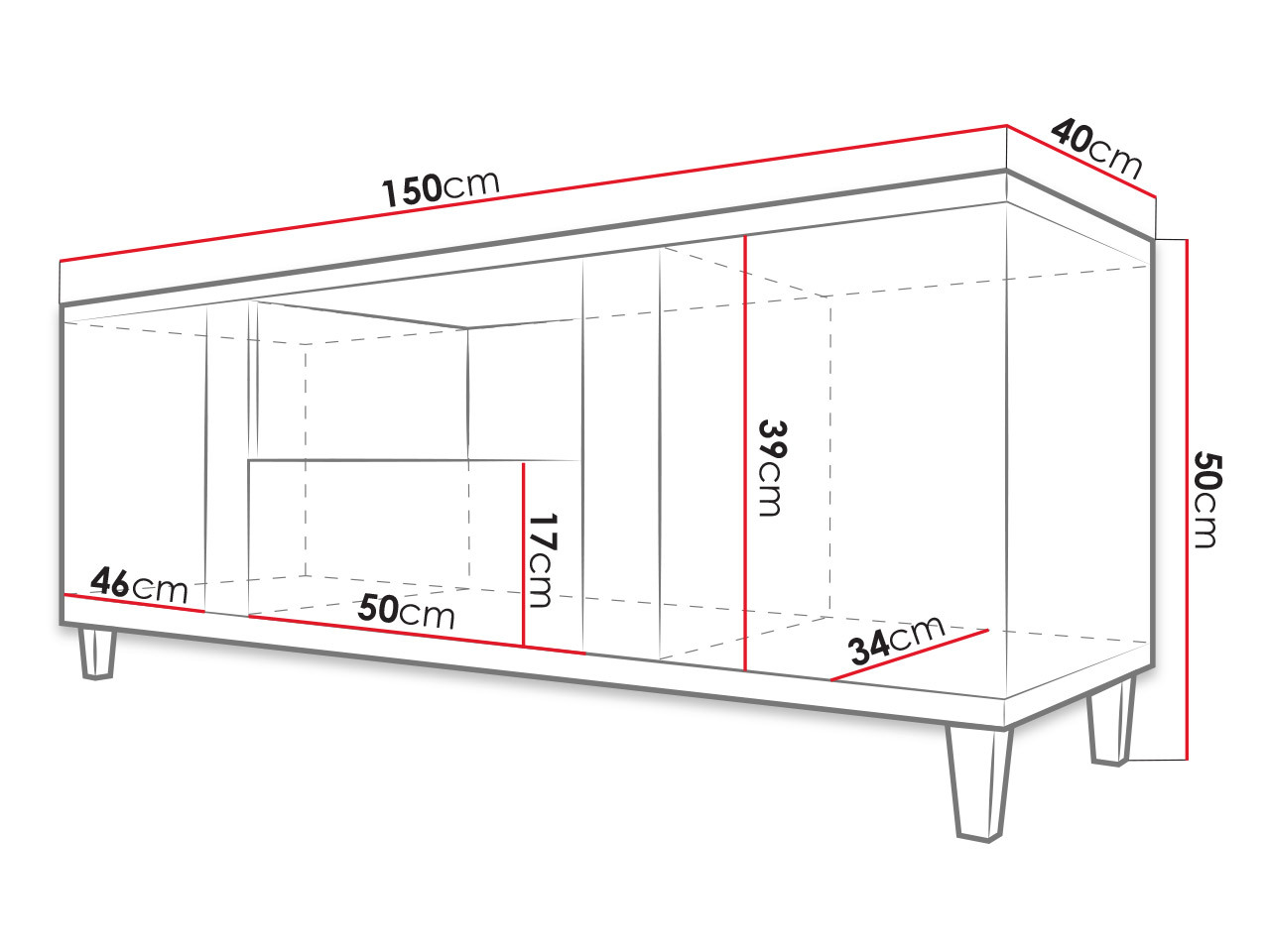 TV-taso Livseri 113 (Valkoinen + Kiiltävä valkoinen + Vaalea puu)